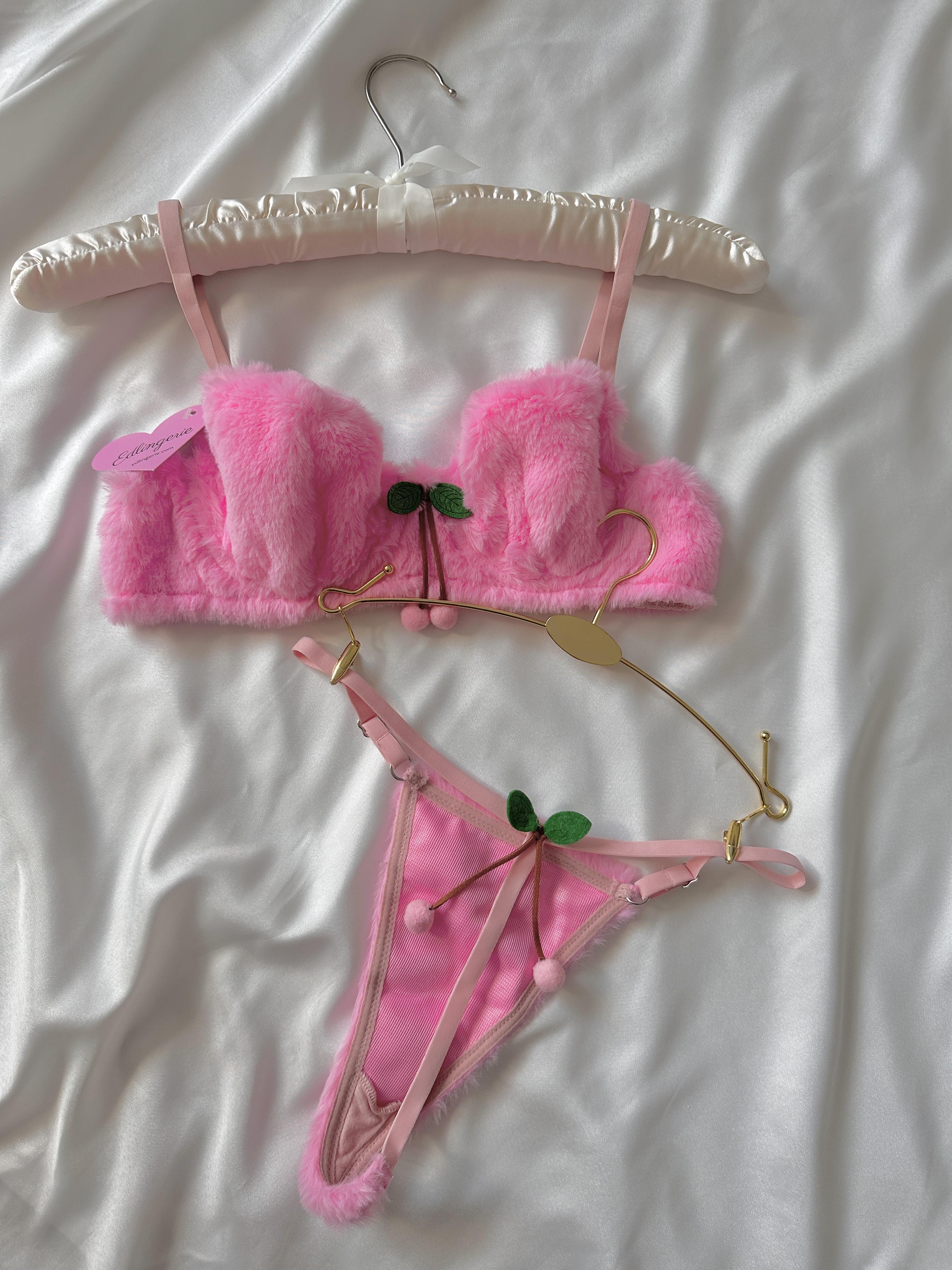 Cherry Peluş Bralet Takımı