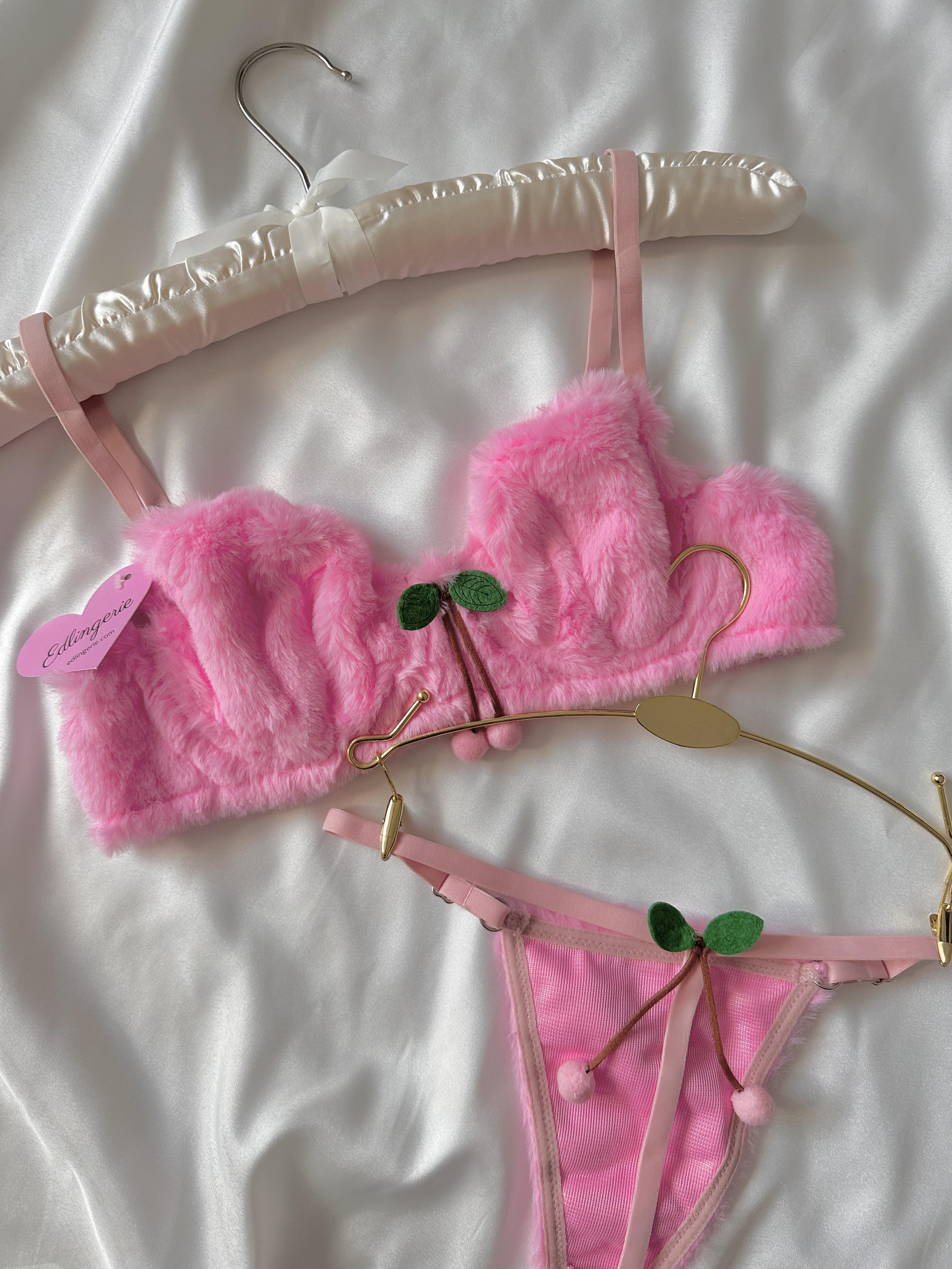 Cherry Peluş Bralet Takımı