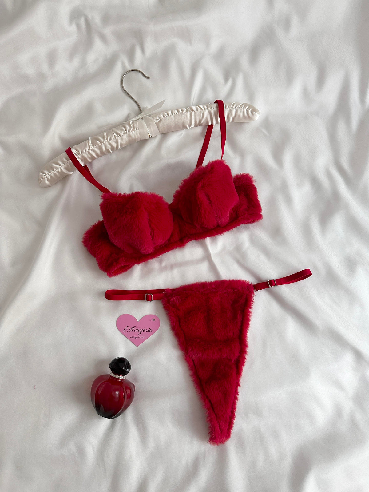 Cherry Plush Bralet Set