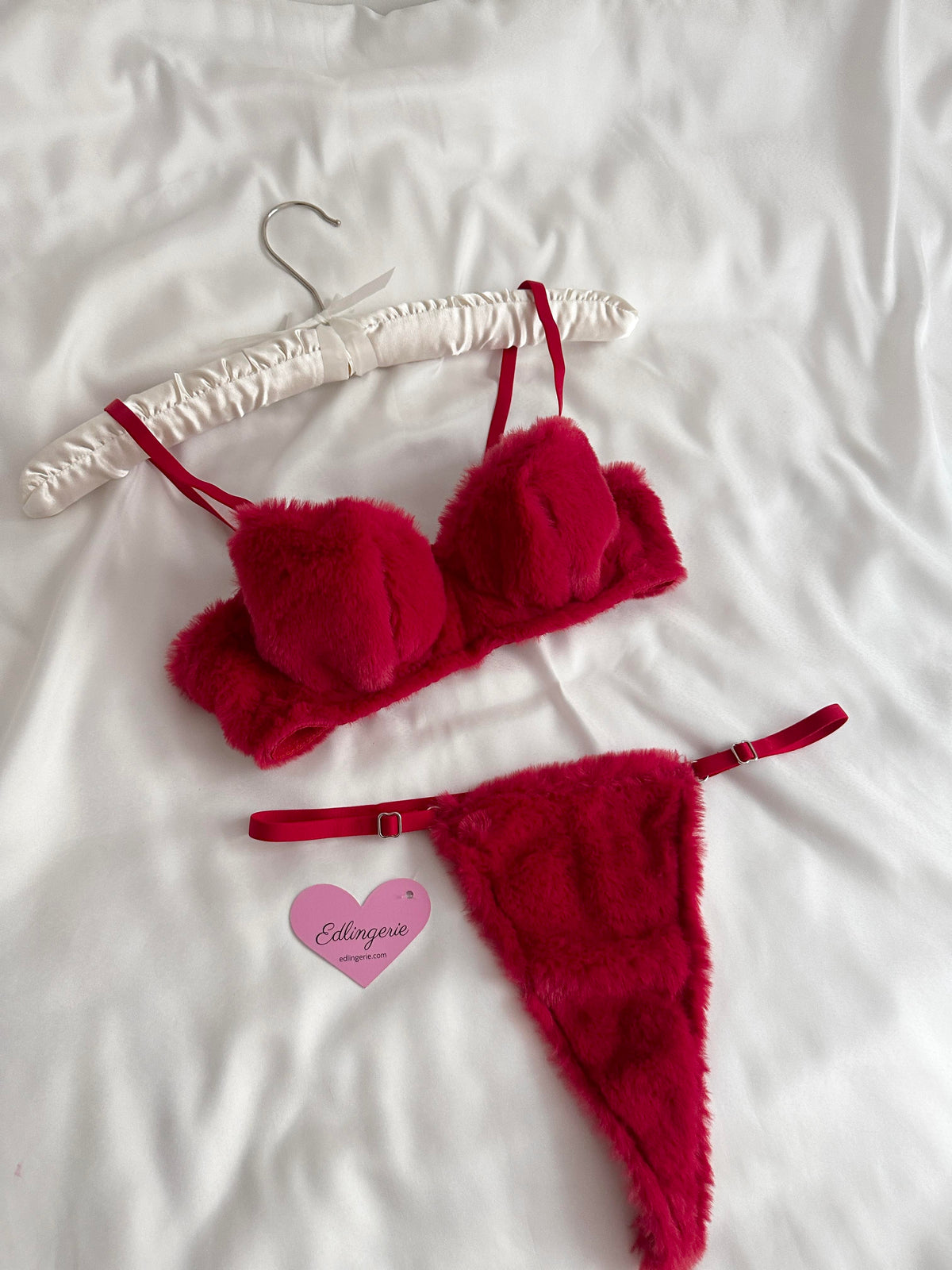 Cherry Plush Bralet Set
