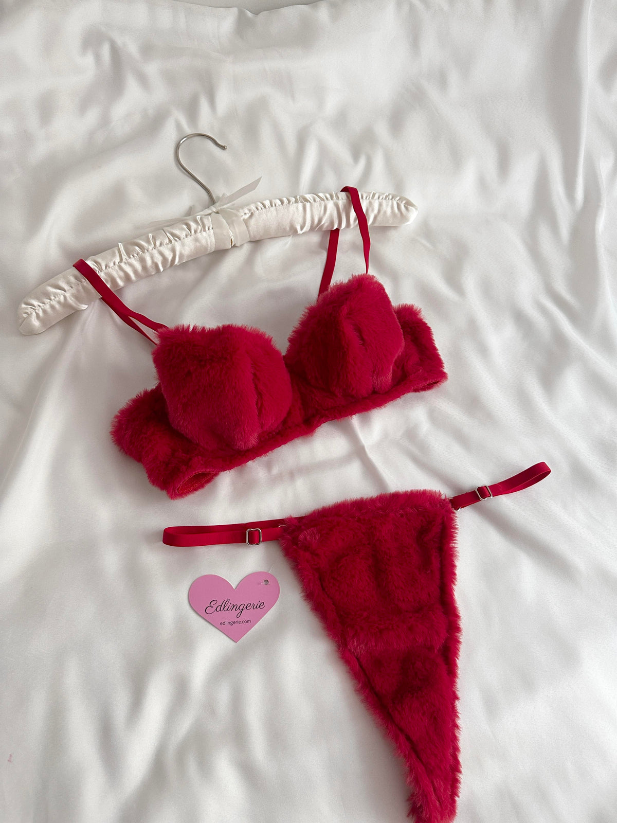 Cherry Plush Bralet Set