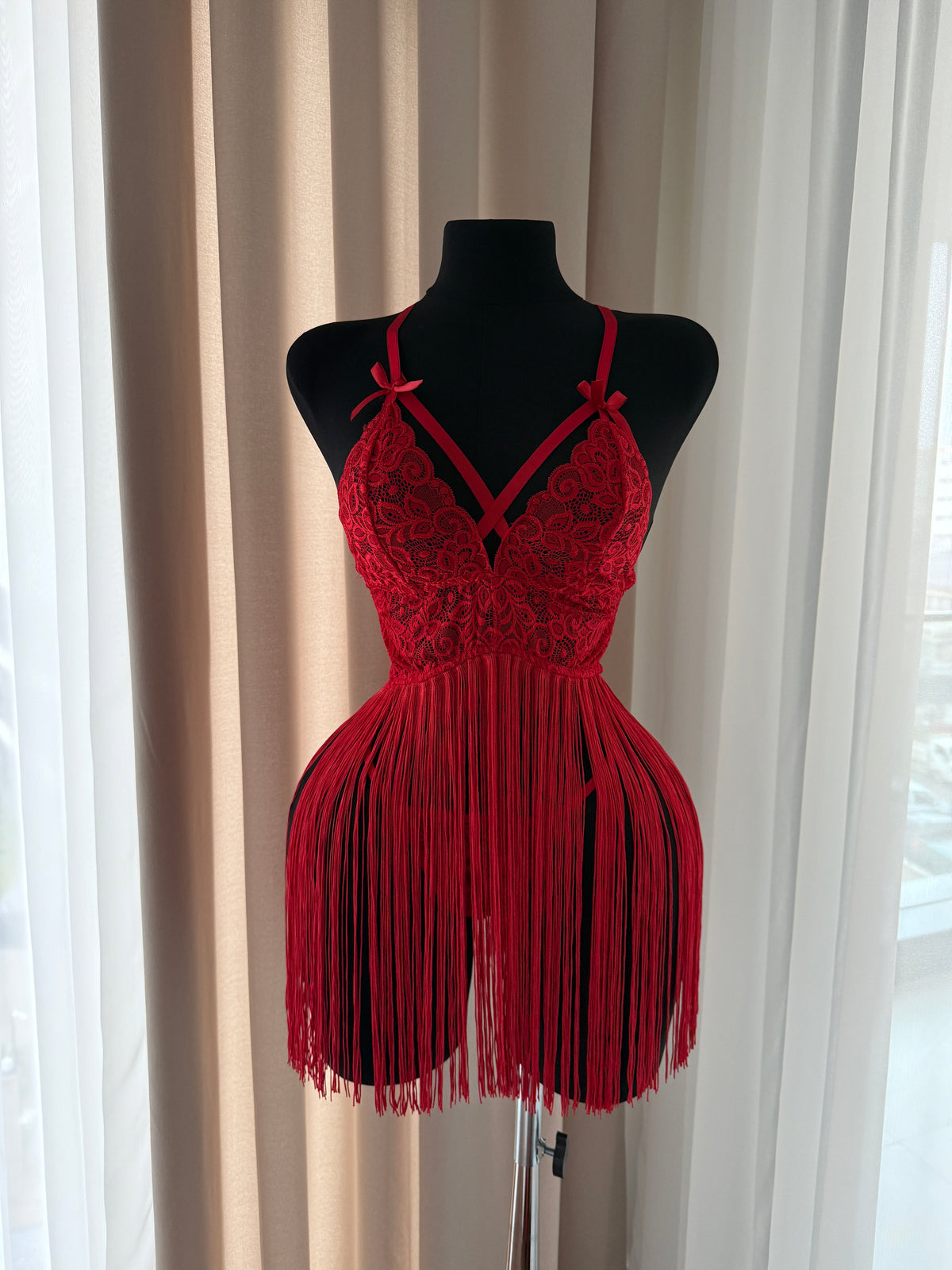 Red Tassel Detail Fantasy Nightgown