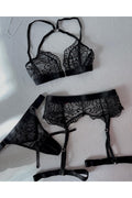 Bralette Set with Lace Embroidered Leg Accessories