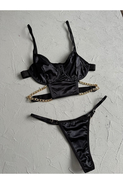 Dark Ruby Bustier Set