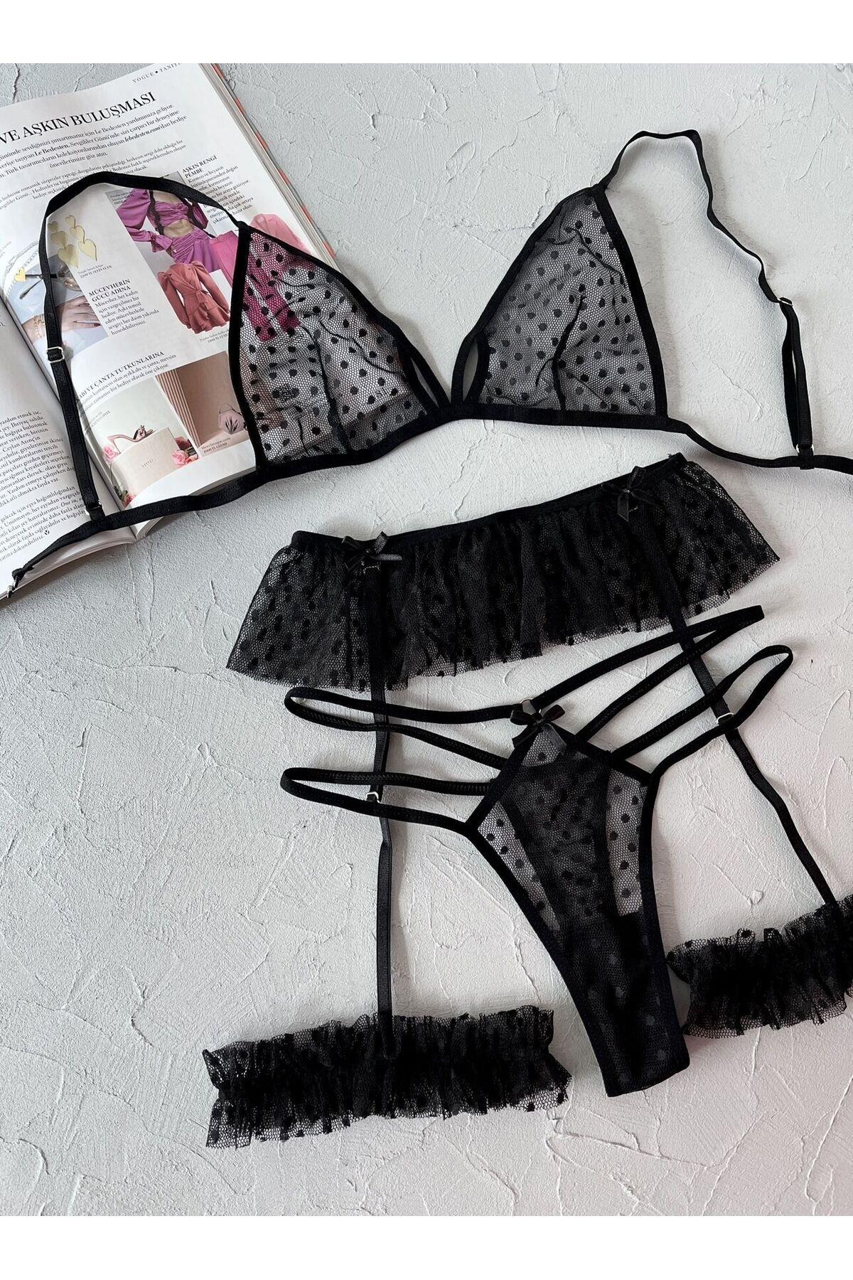 Darla Polka Dot Garter Set
