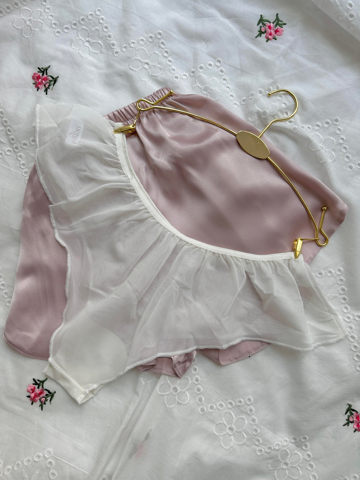 Off-white tulle panties