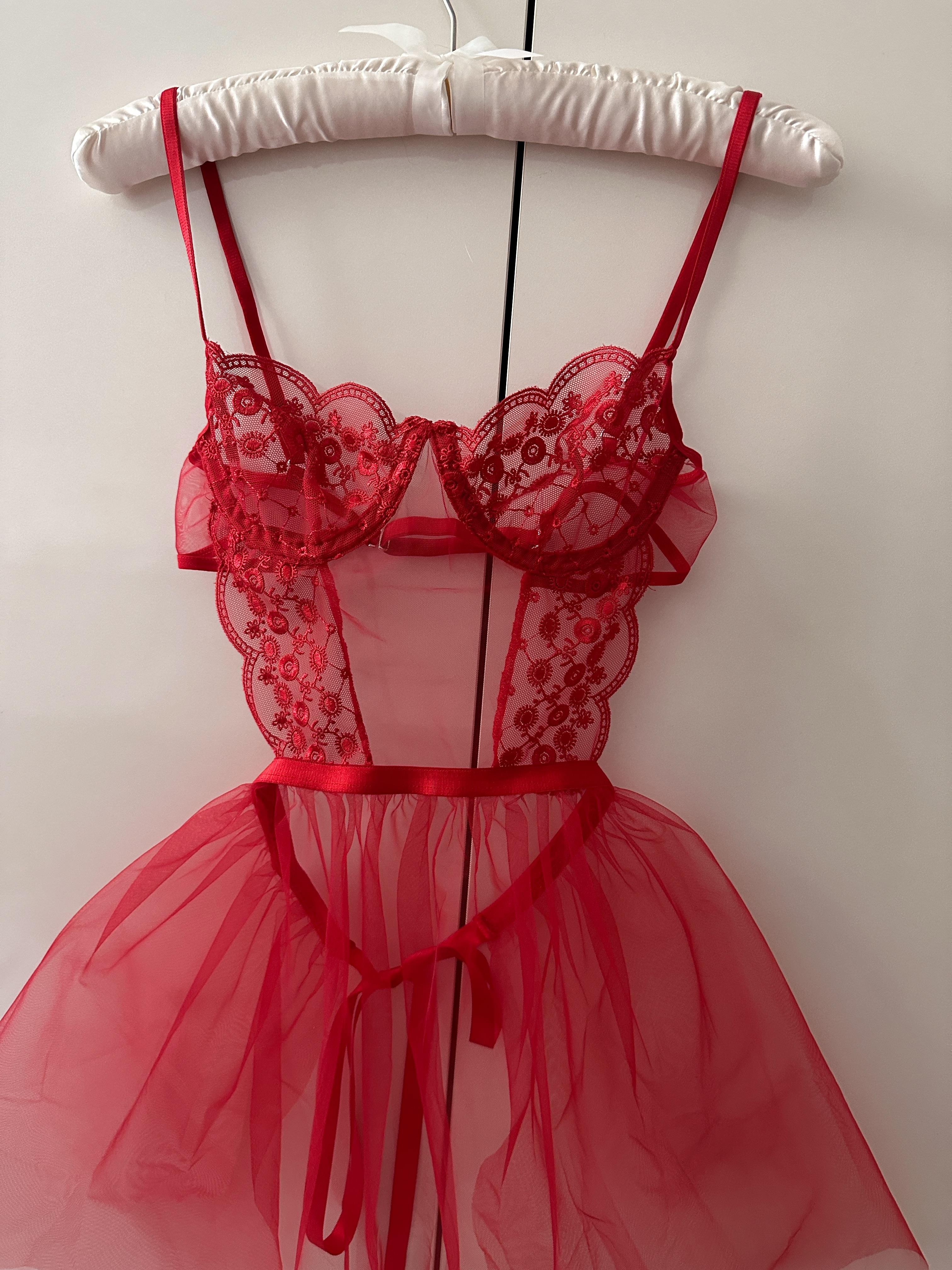 Elisa Red Tutu Babydoll