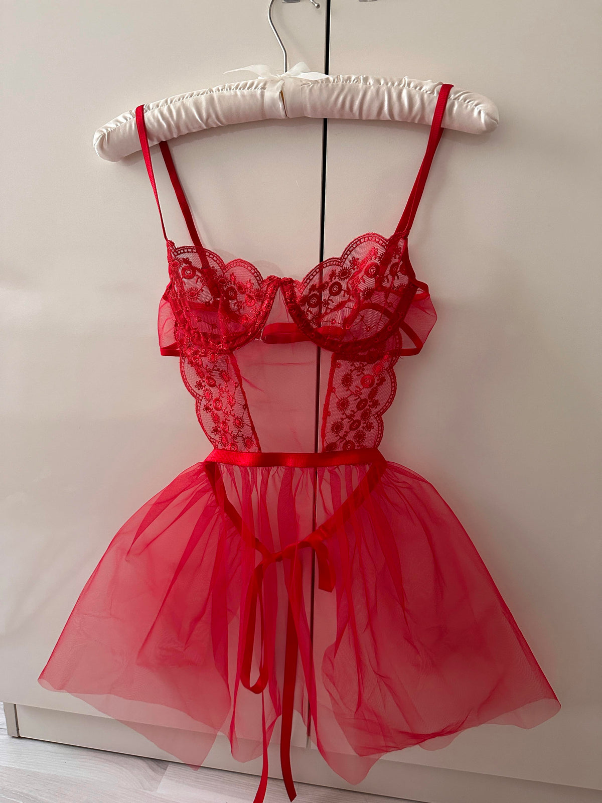 Elisa Kırmızı Tütü Babydoll
