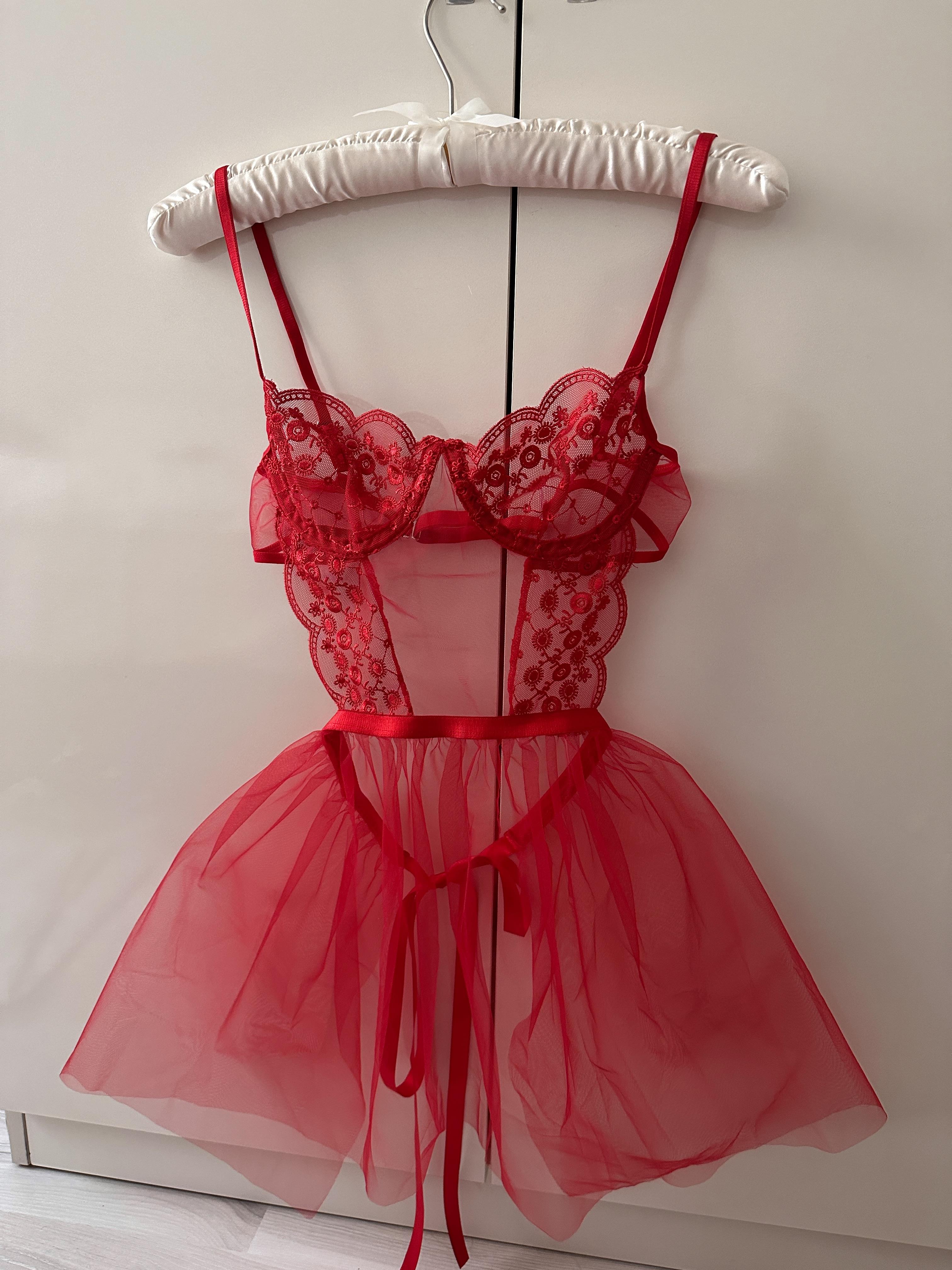 Elisa Red Tutu Babydoll