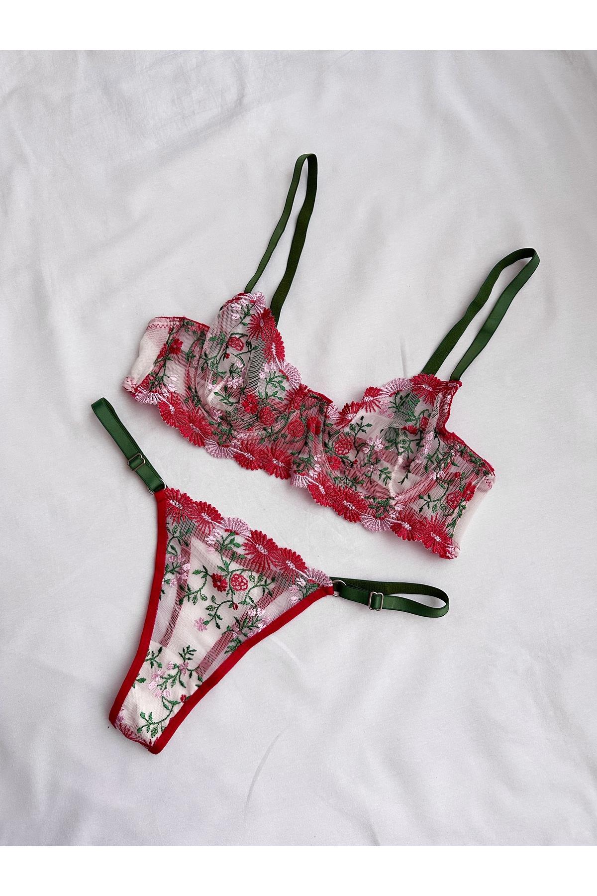 Emily Green Strap Detail Set