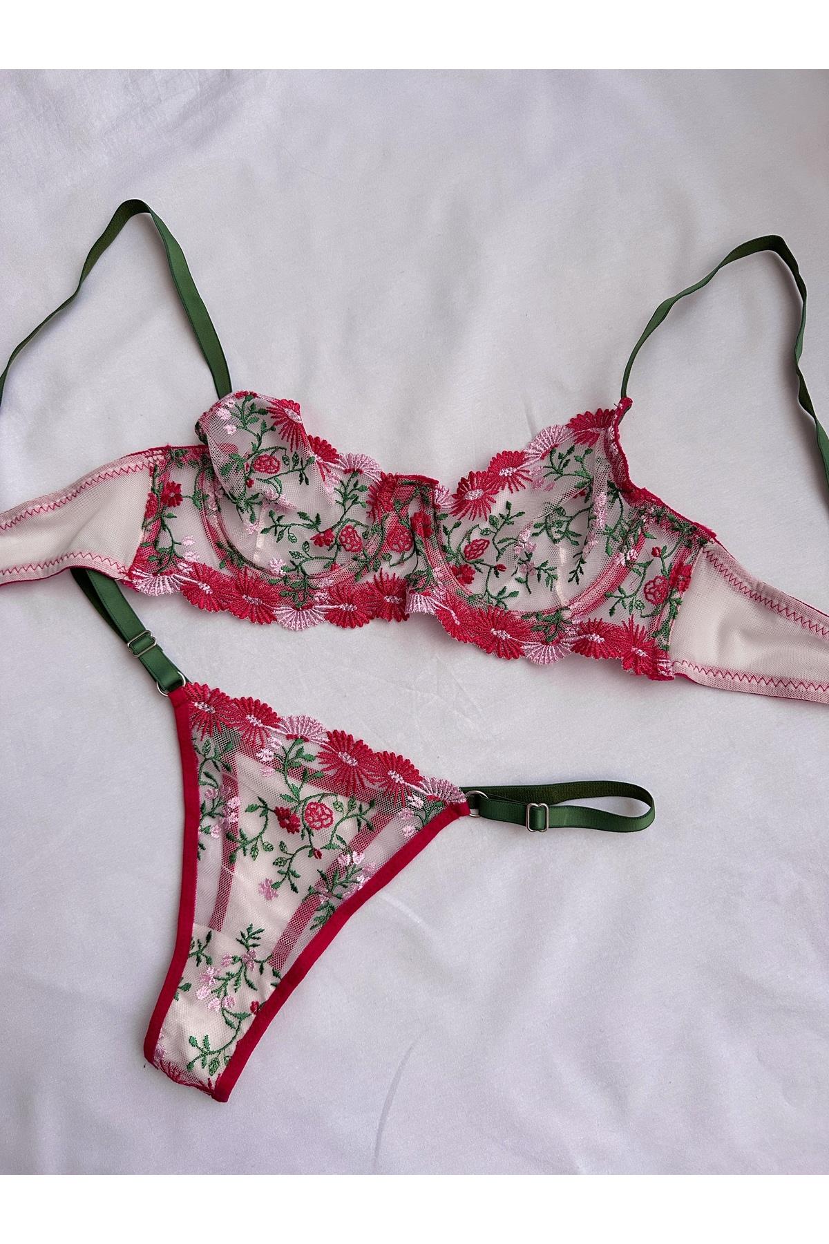 Emily Green Strap Detail Set