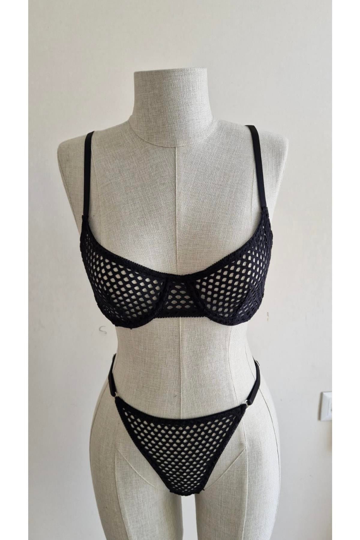 Mesh Underwired Bralette Set