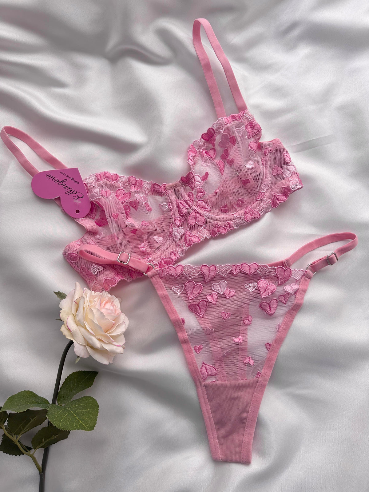 Gemma Pink Bralette Set