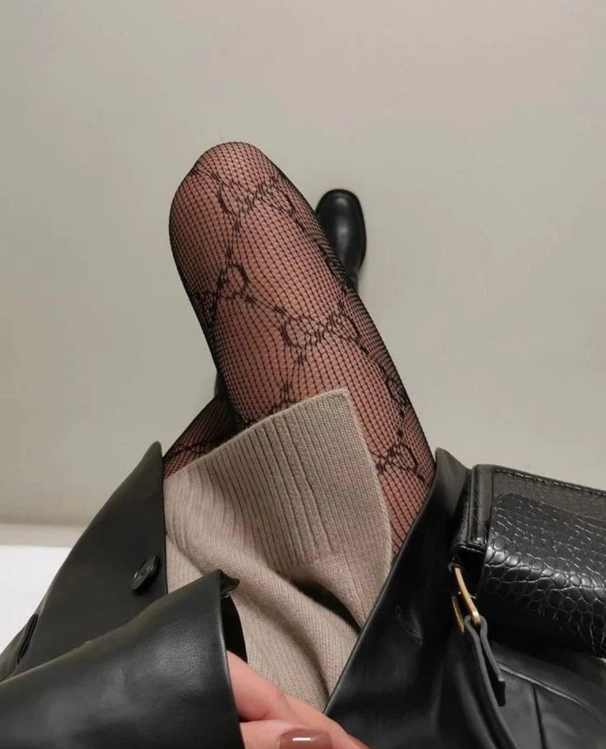 GG Patterned Thin Tights