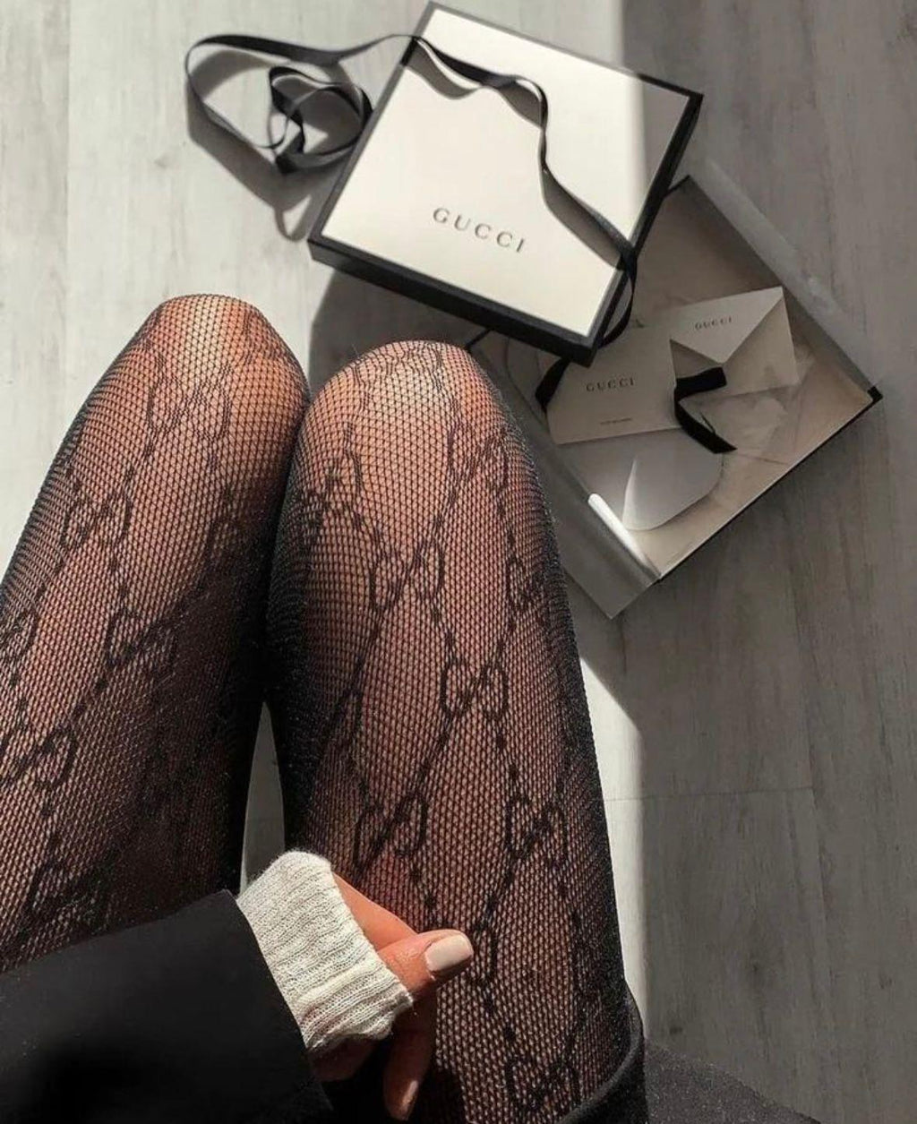 GG Patterned Thin Tights