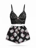 Cute But Sassy Hello Kitty Desenli Dantel Takım