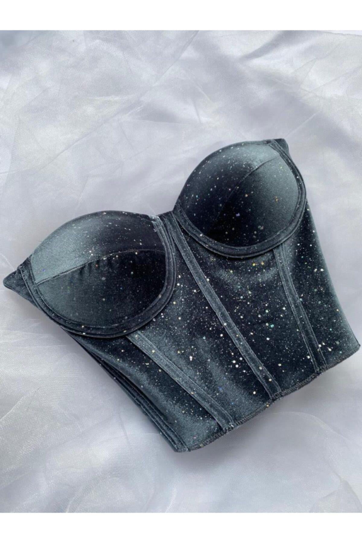 Grey Shimmering Corset