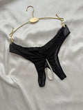 Pearl Detail Crotch Open Fantasy Panties