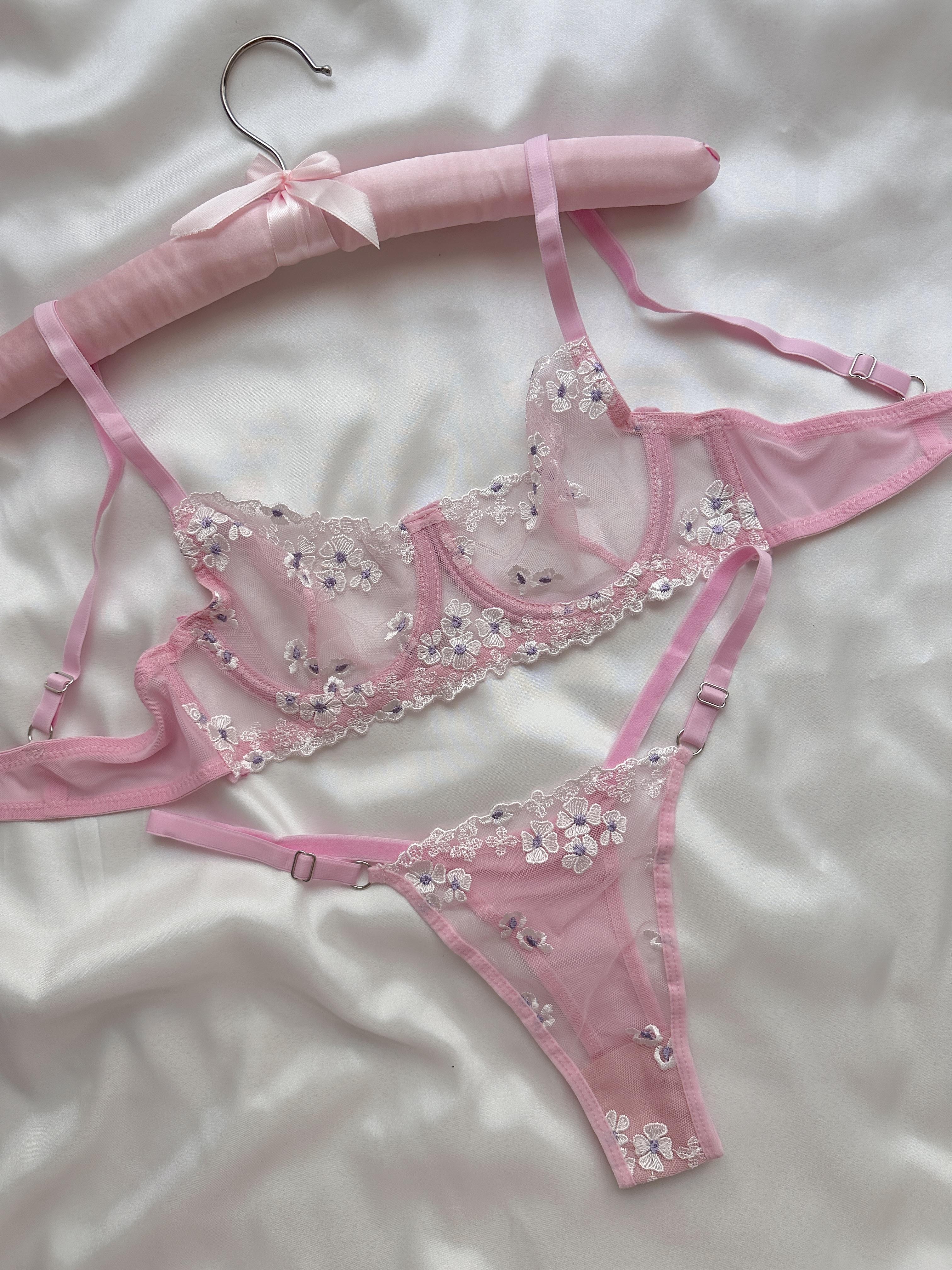 Jolie Powder Pink Bralette Set