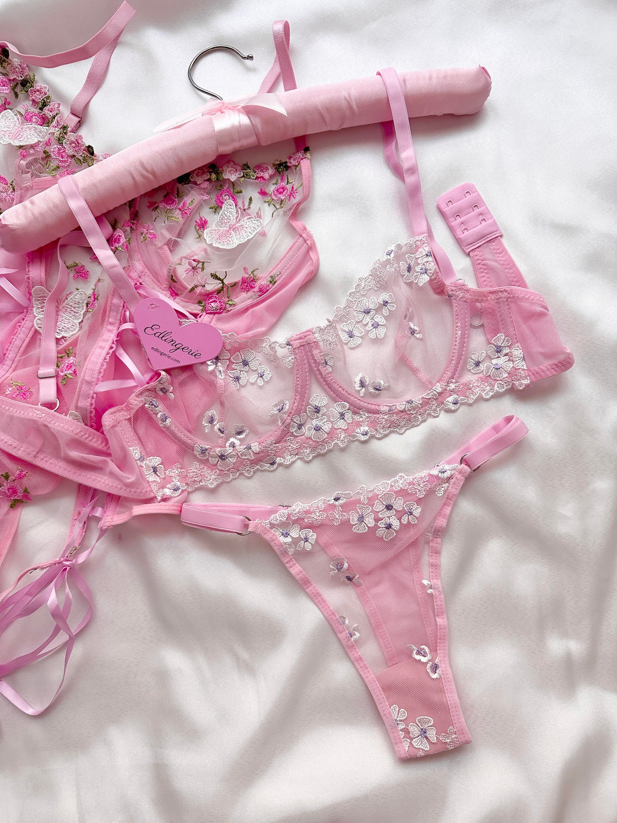 Jolie Pudra Pembe Bralet Takımı