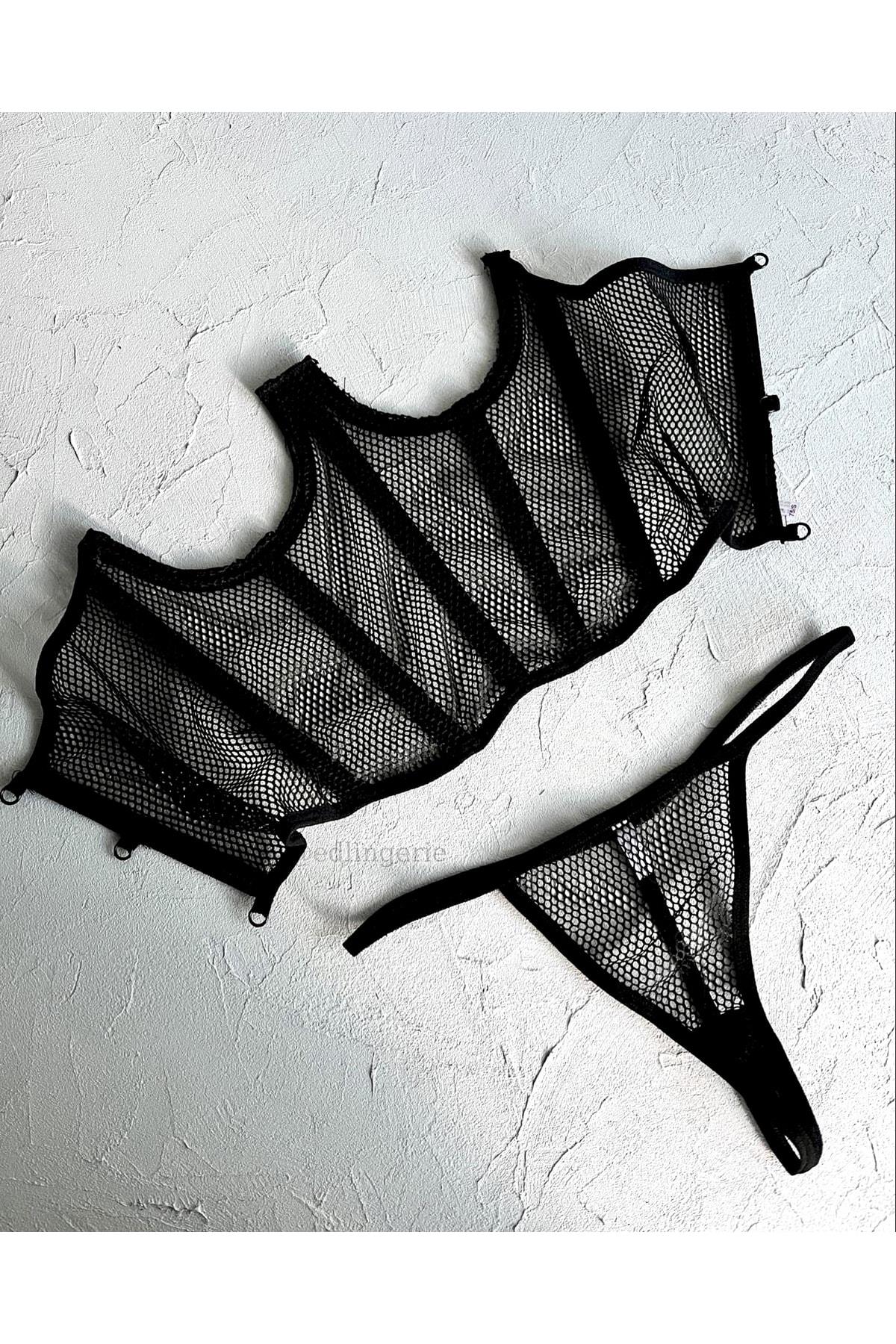 Keira Vintage Bel Korse & String Set