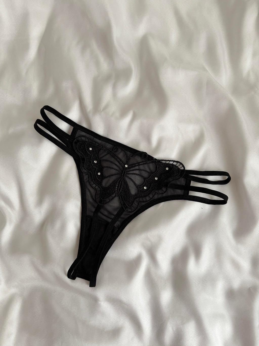 Butterfly Detail Crotch Open Panties