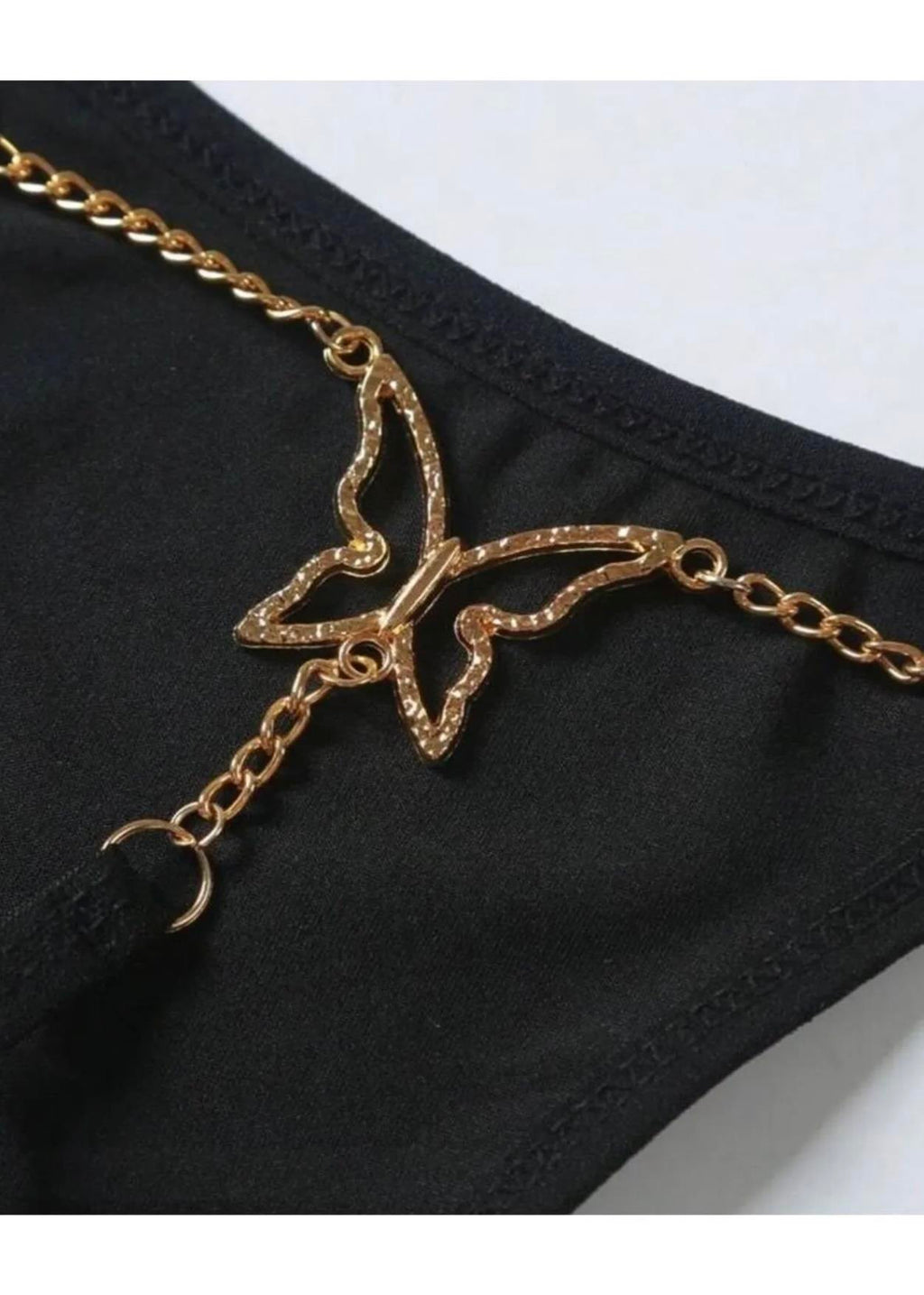 Black Panties with Butterfly Detail