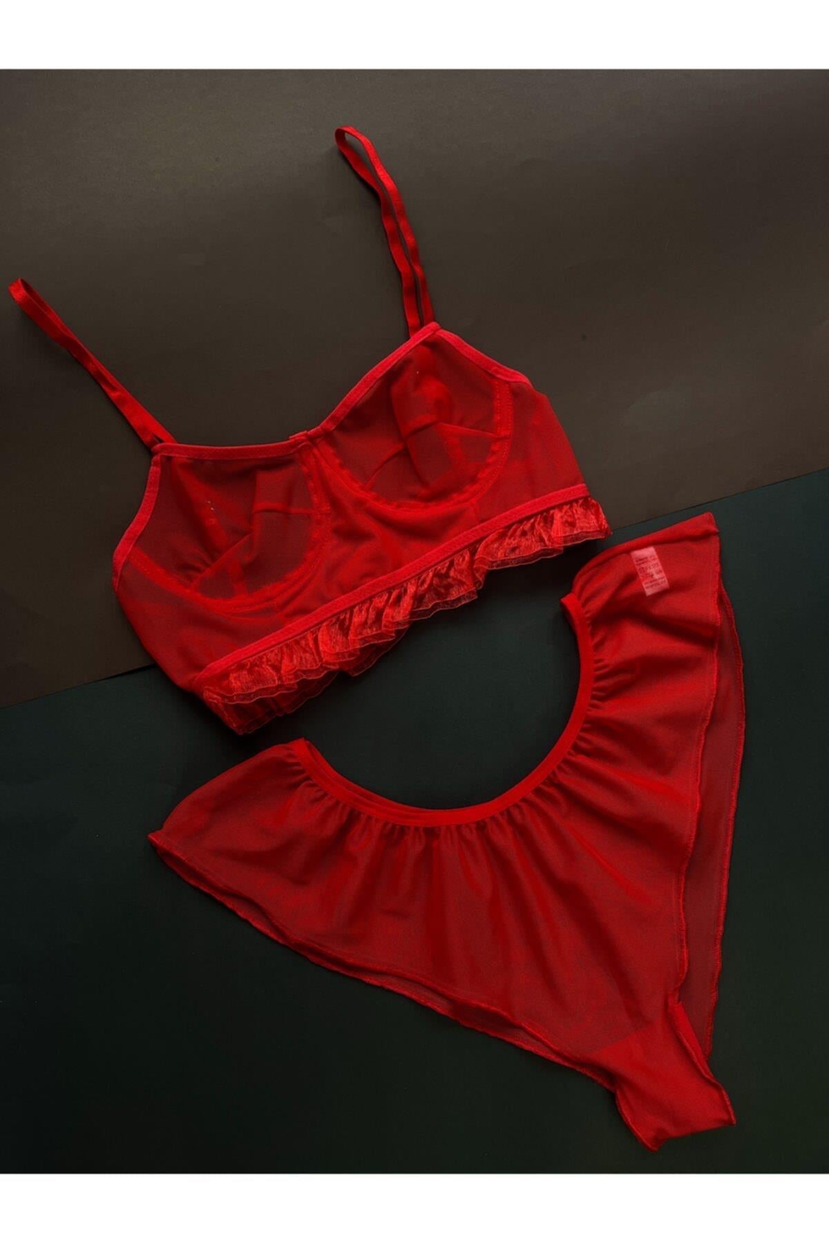 Red Bralette Set