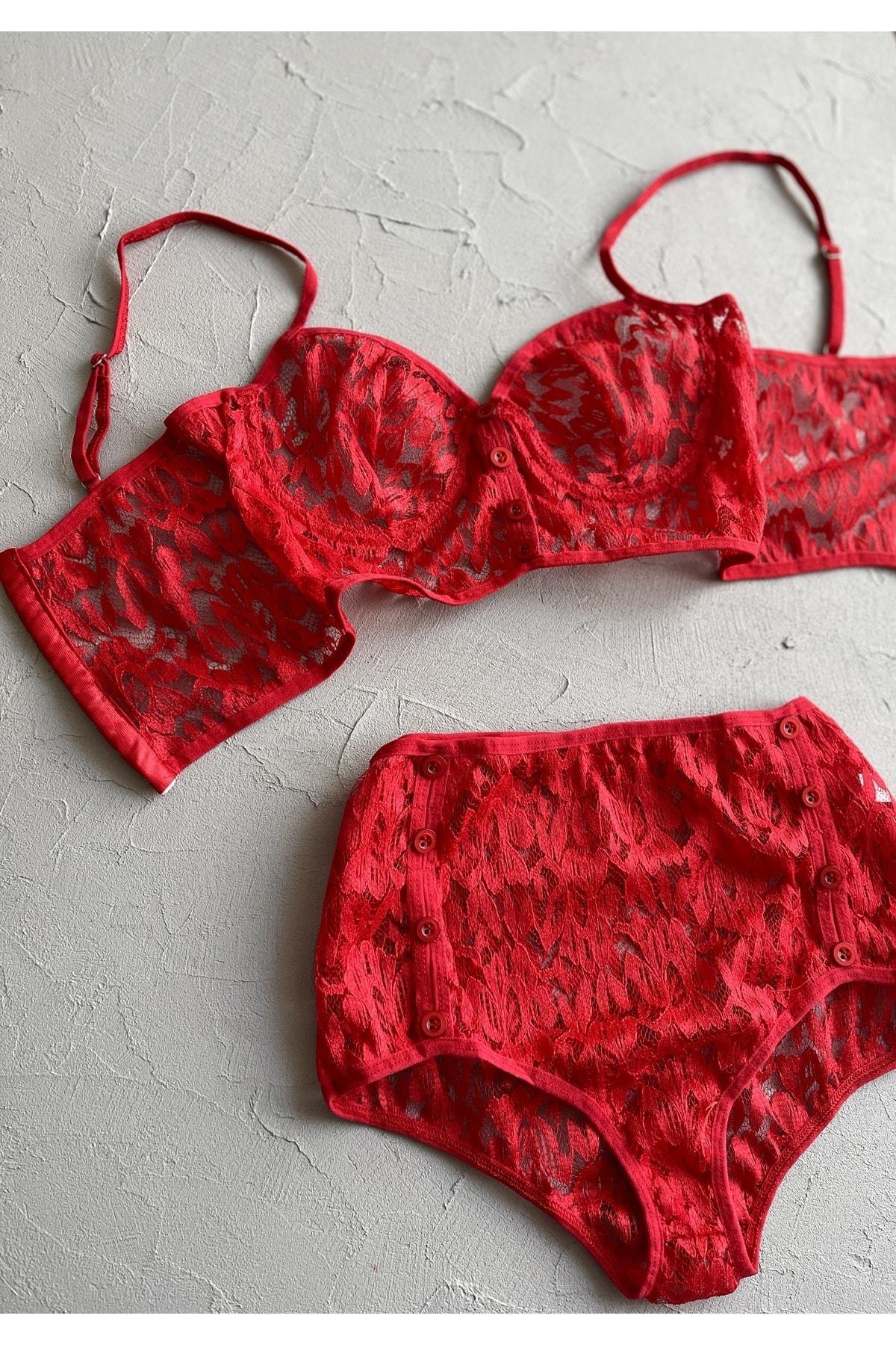 Red Bralette Set