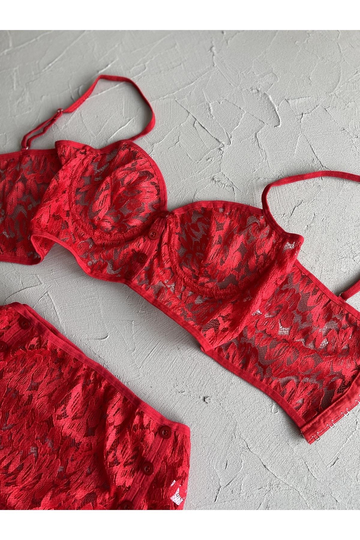 Red Bralette Set