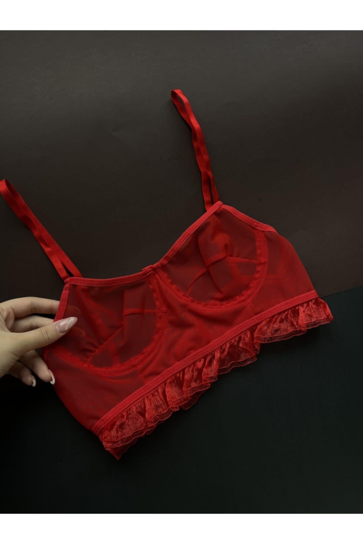 Red Bralette Set