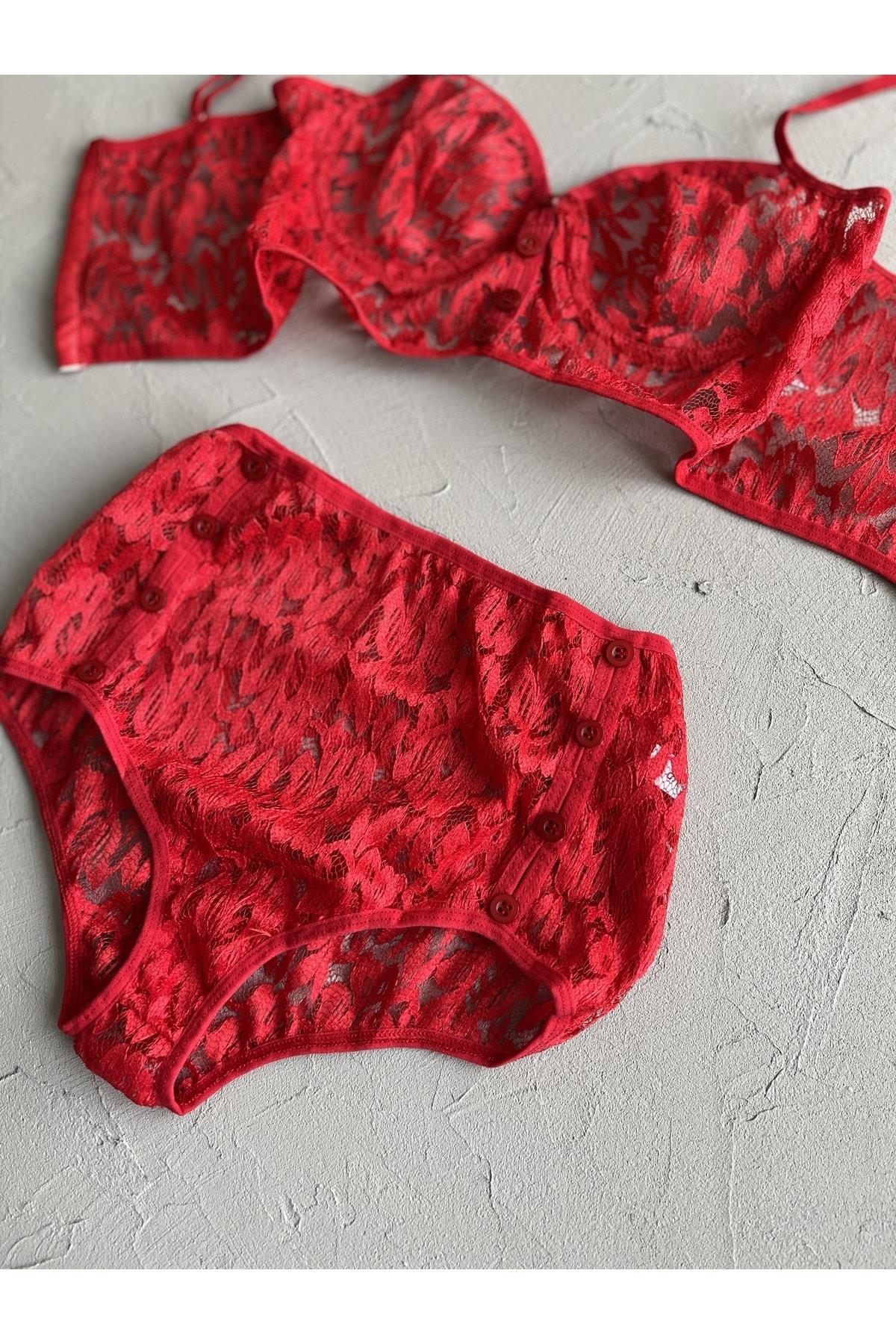 Red Bralette Set