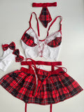 Red Plaid Fancy Set
