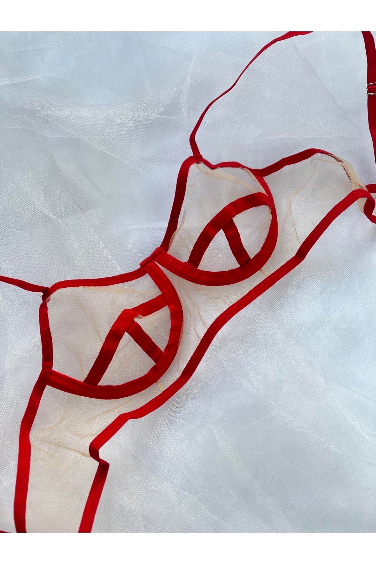 Kırmızı Şerit Detay Bralet