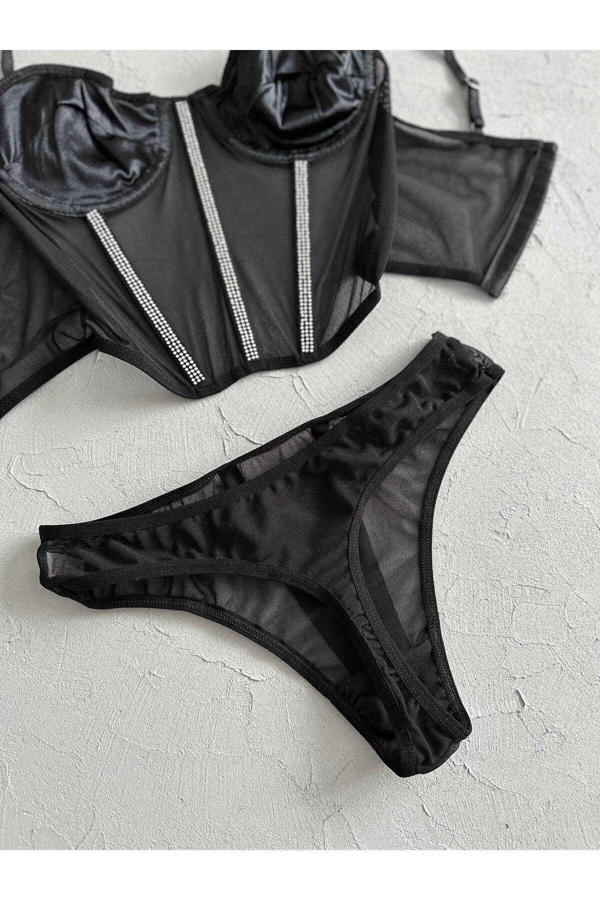 Laurel Kırmızı Parıltılı Bralet Takımı