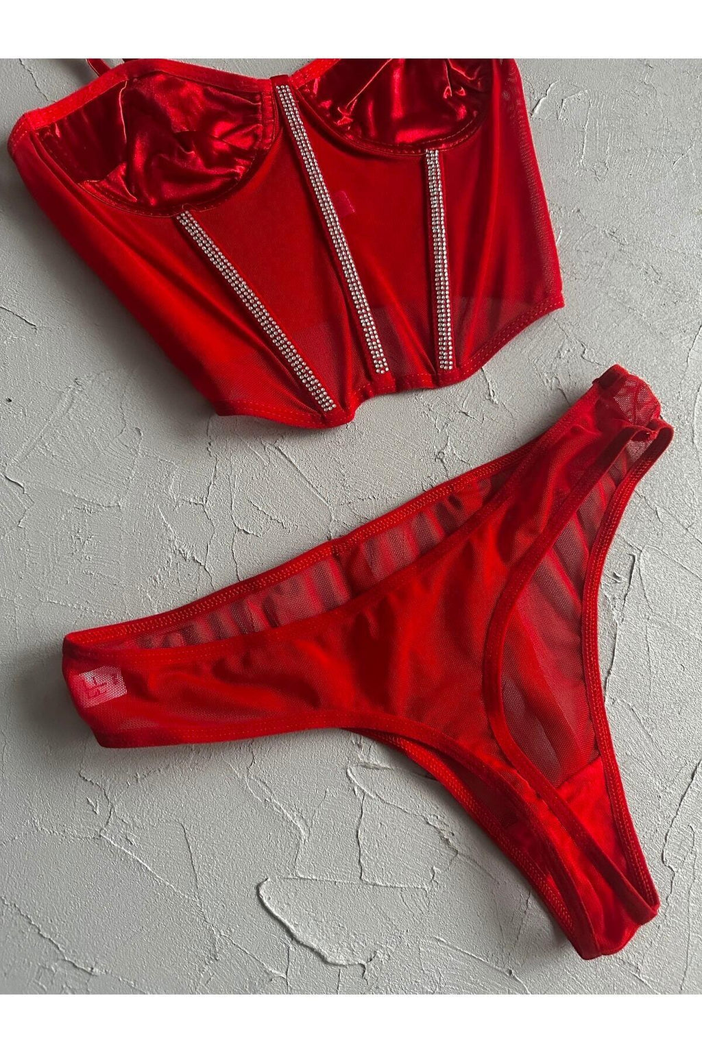 Laurel Stone Detail Bustier Set