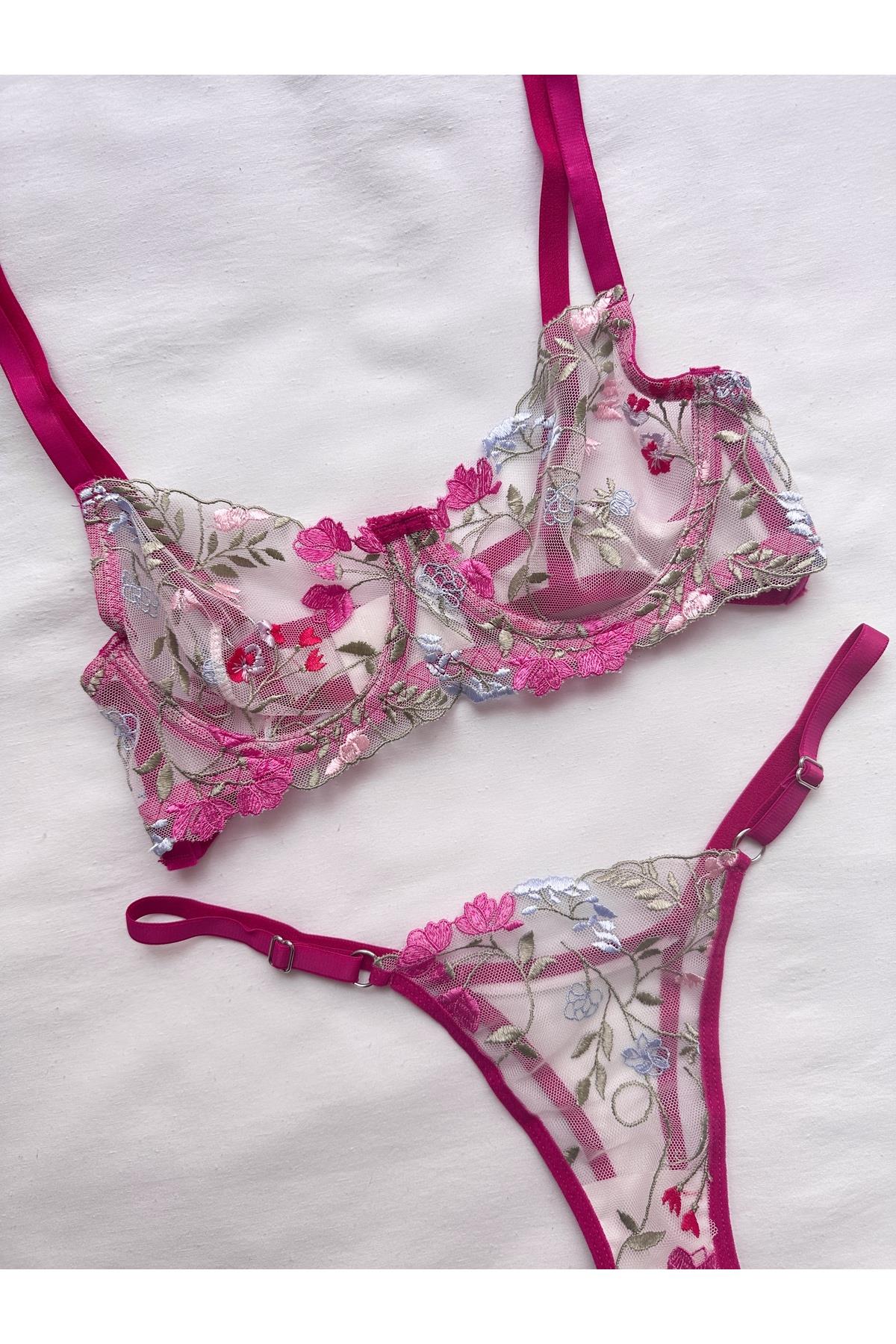 Lavinia Pembe Bralet Takımı