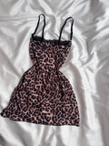 Leopar Saten Gecelik