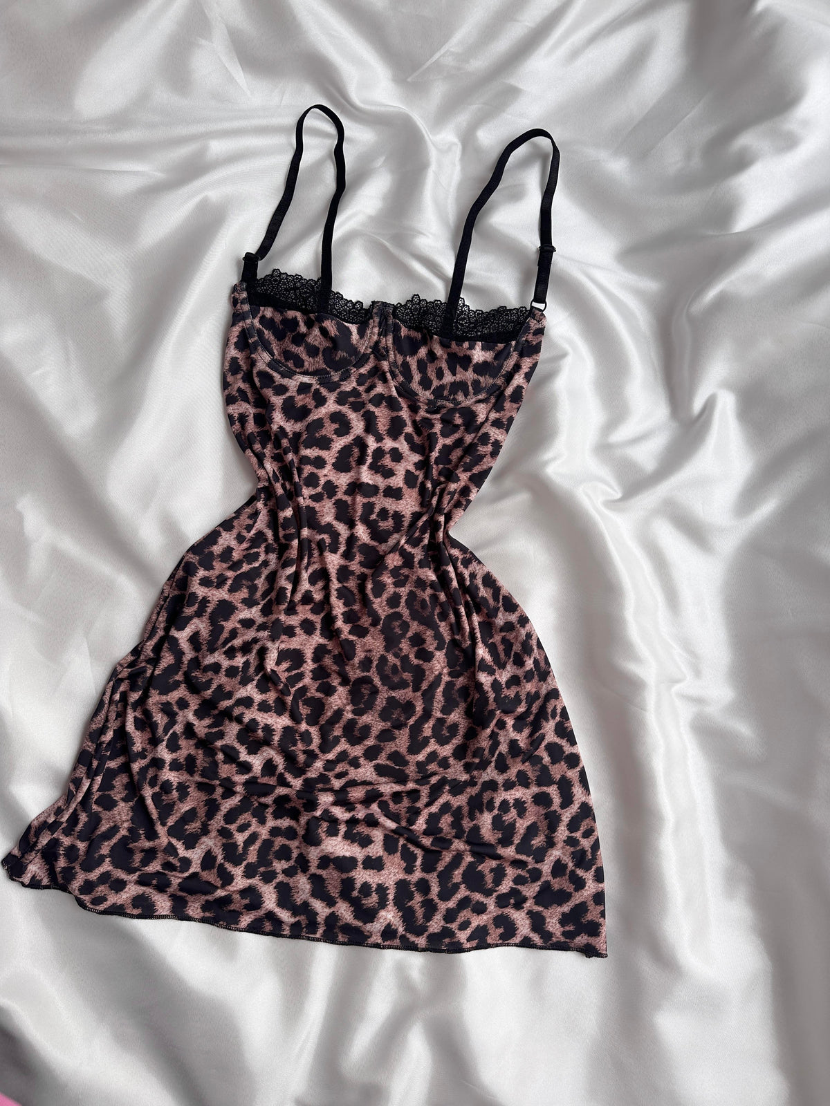 Leopard Satin Nightgown