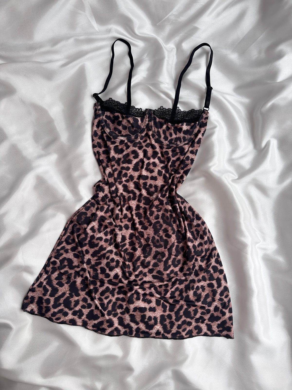 Leopard Satin Nightgown