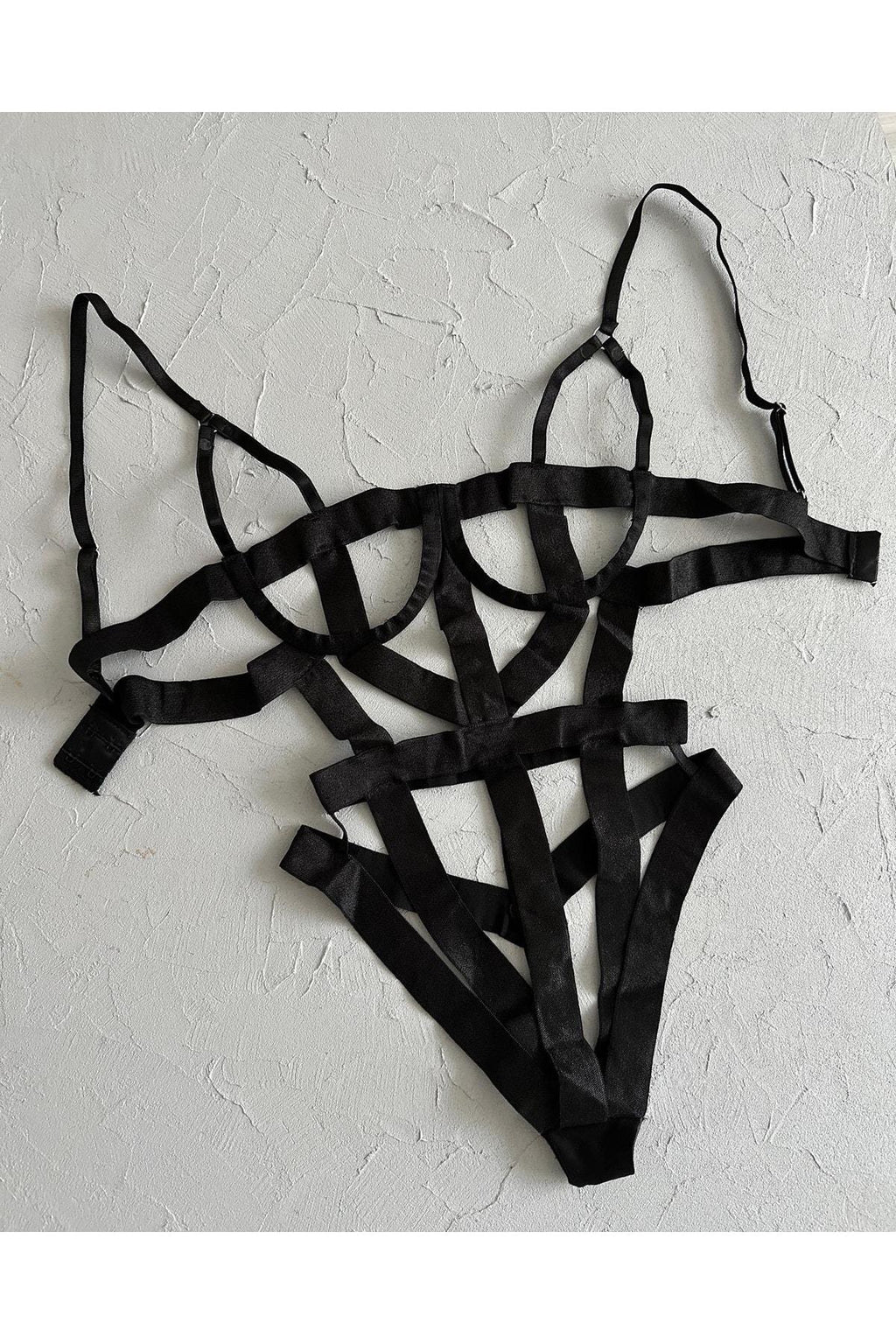 Black Libby Harness Bodysuit