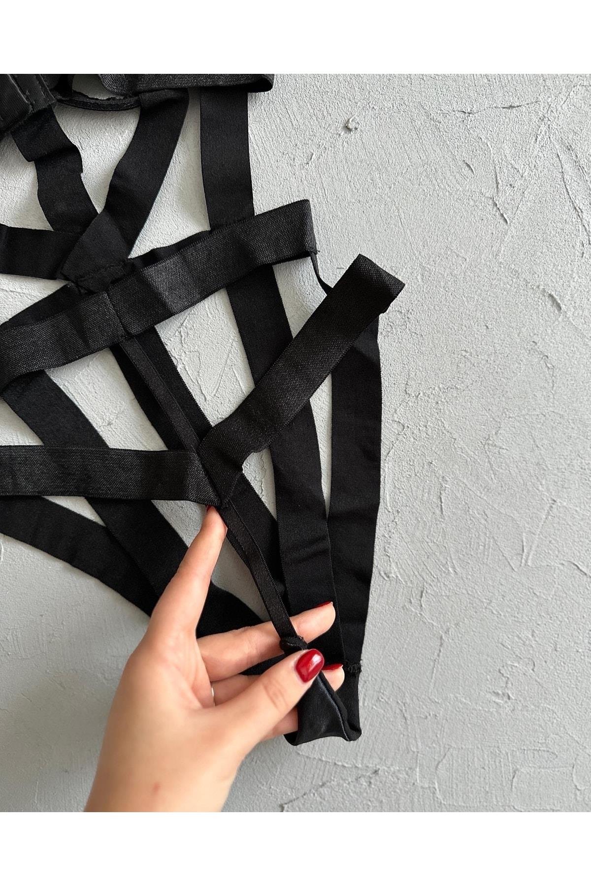 Black Libby Harness Bodysuit