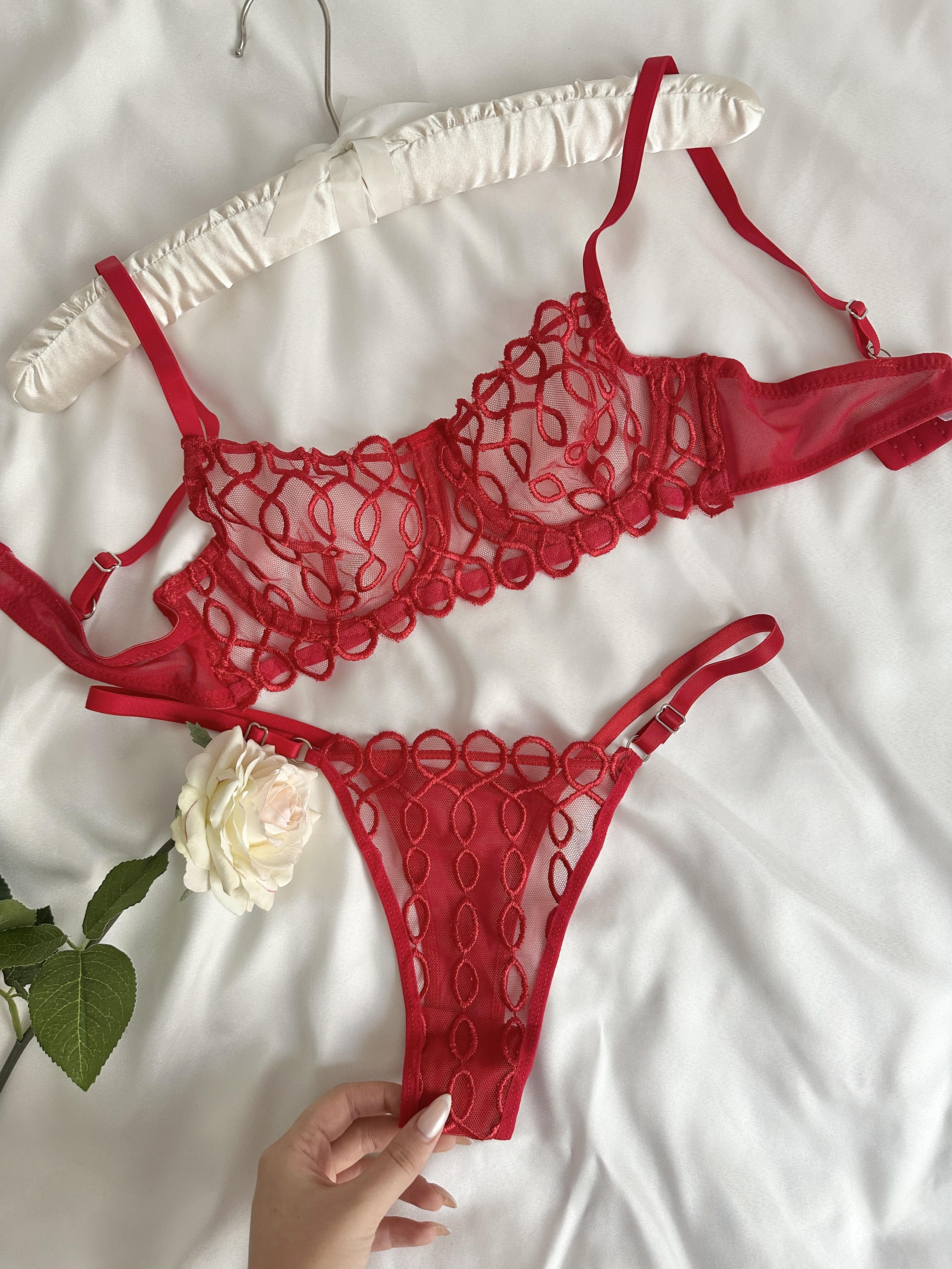 kırmızı lolita bralet takımı