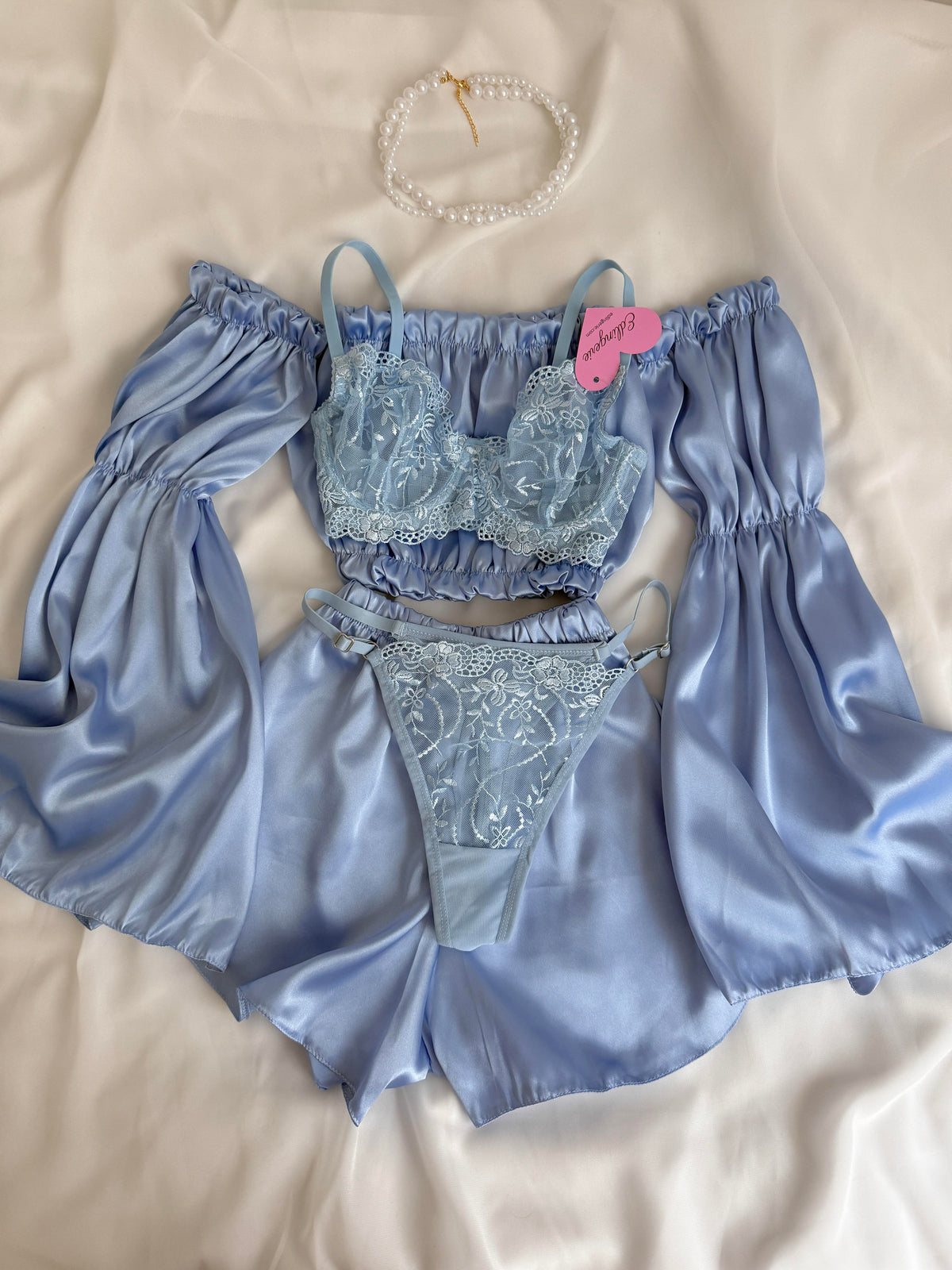 Mavi Elsa & Swan Bralet Takımı Pijama Set