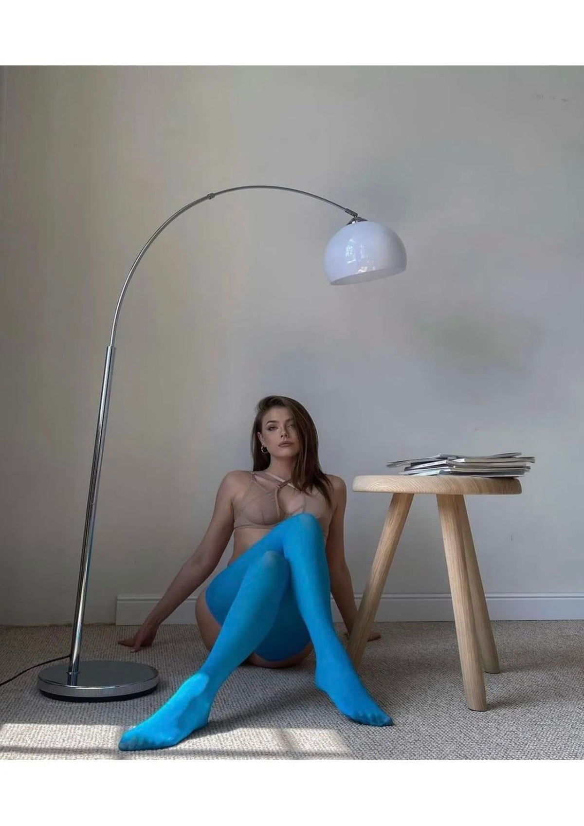Blue Garter Stockings