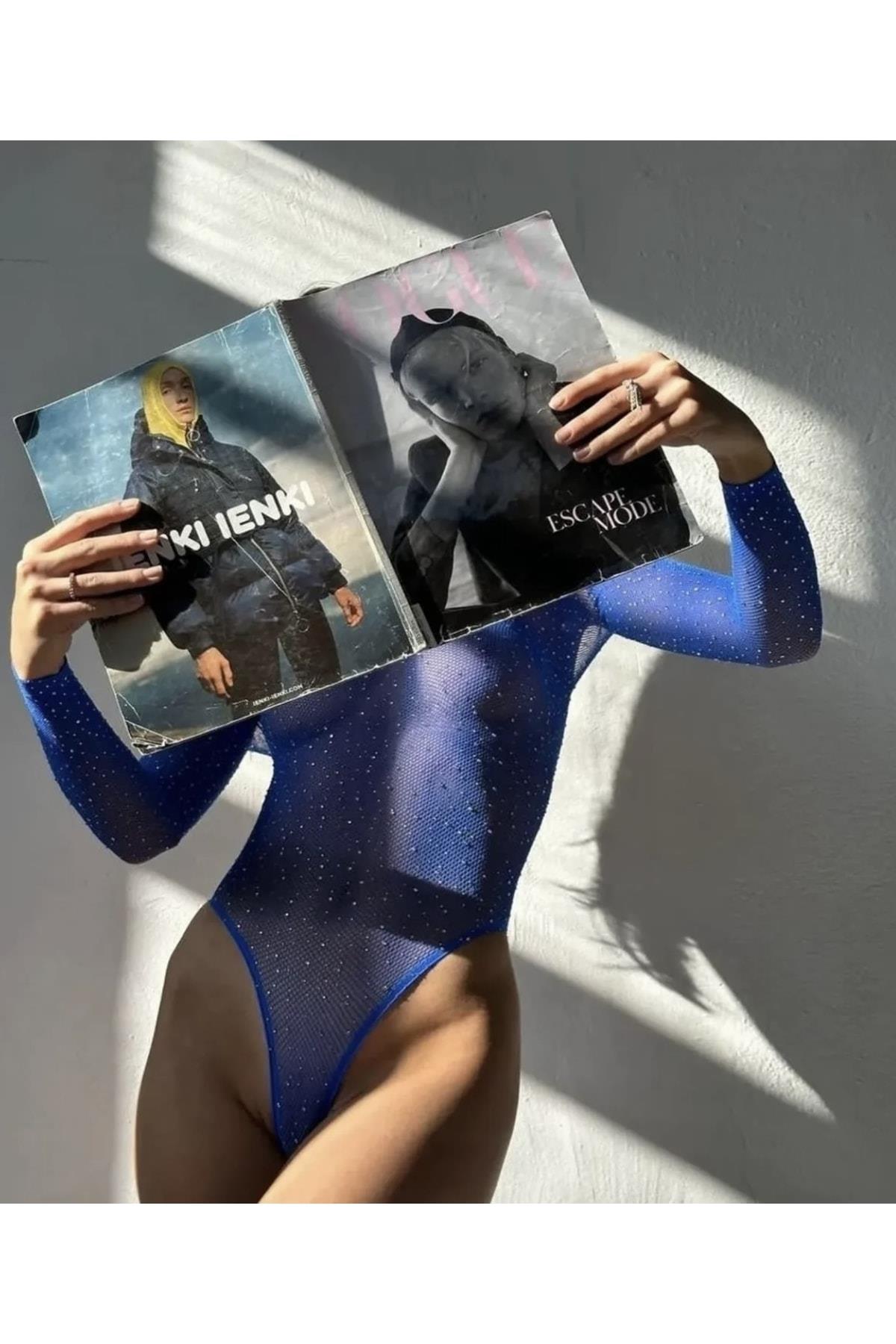 Blue Glitter Bodysuit