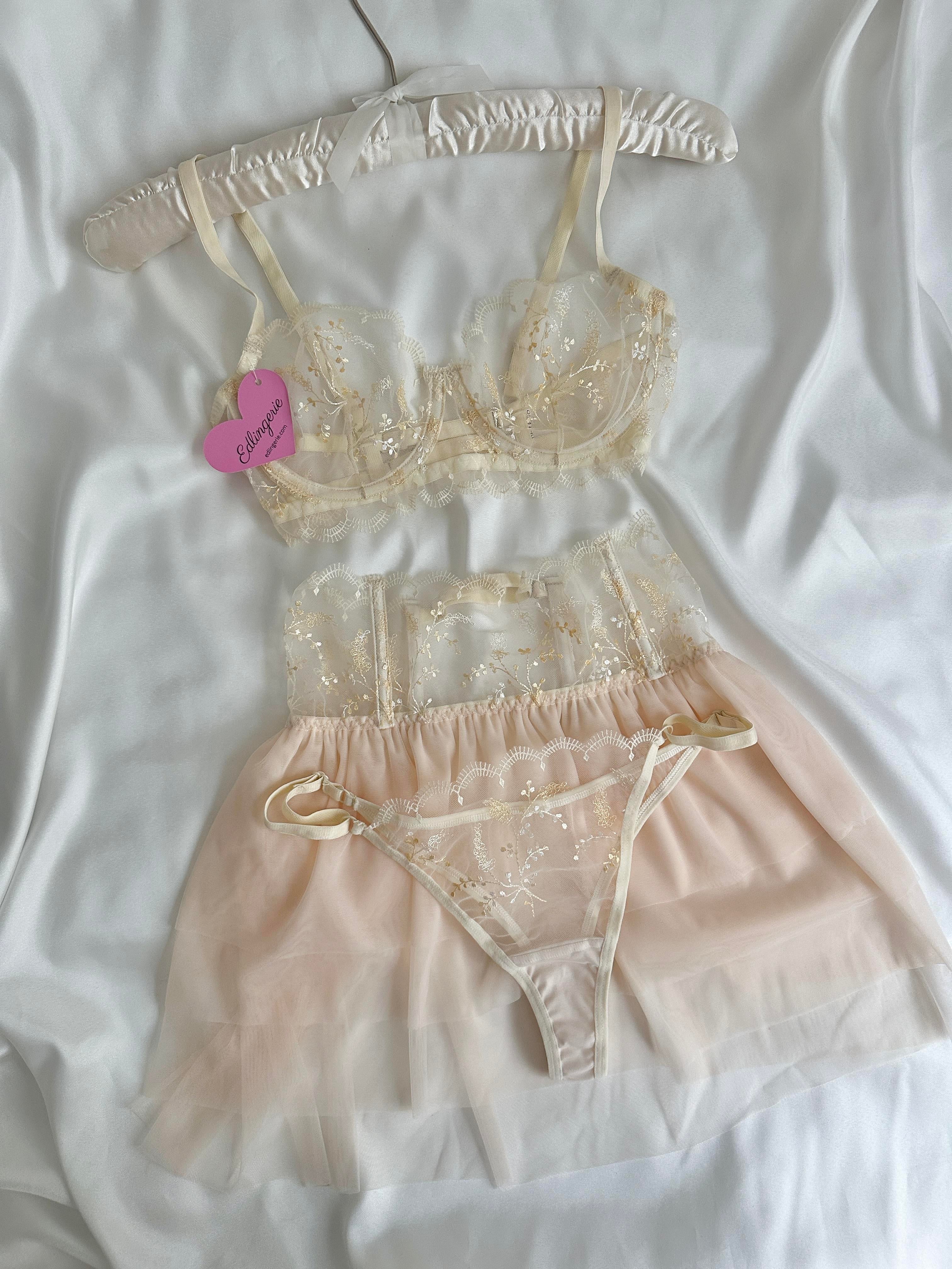Niana Butter Yellow Etekli Bralet Takımı