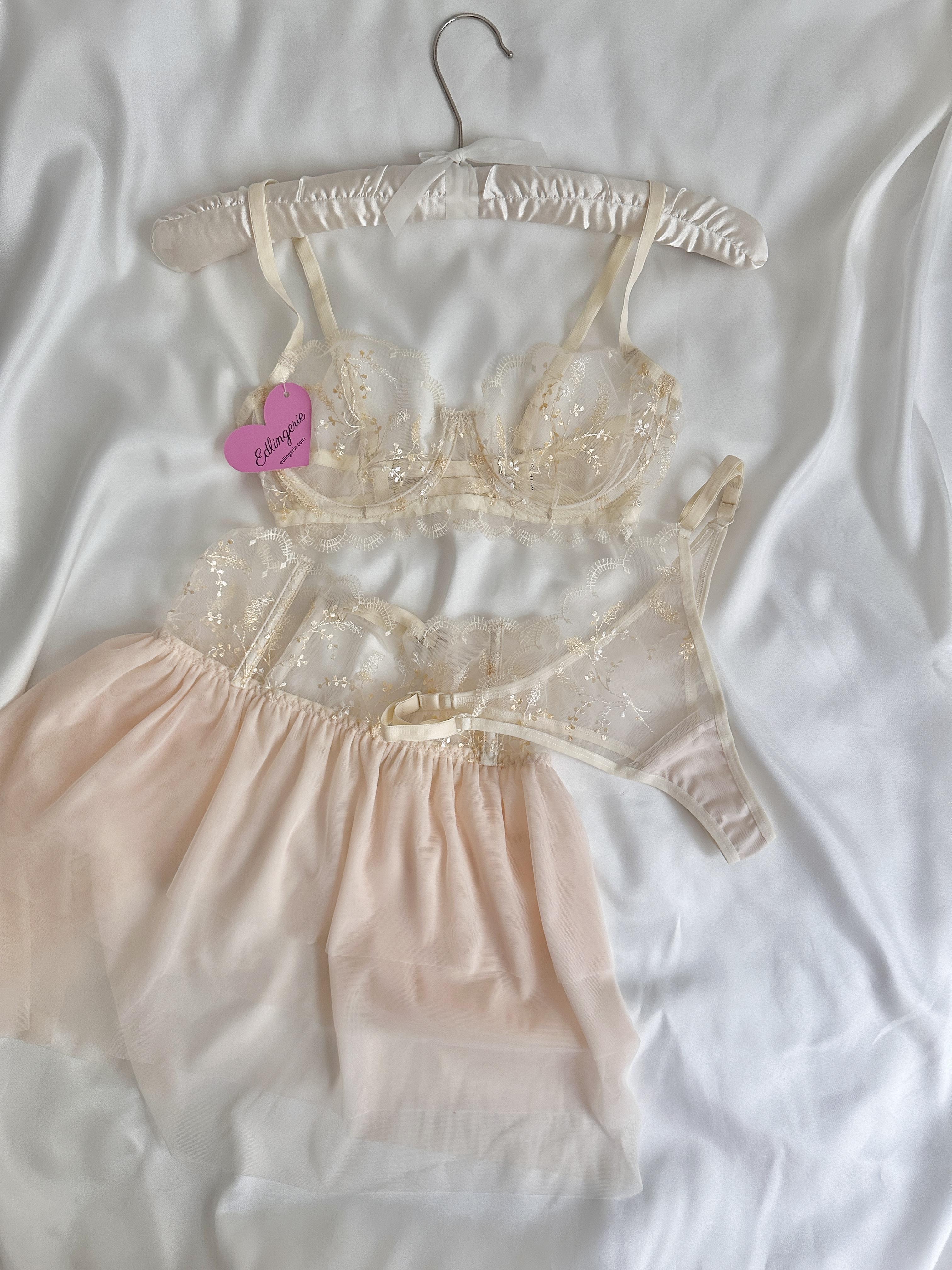 Niana Butter Yellow Etekli Bralet Takımı