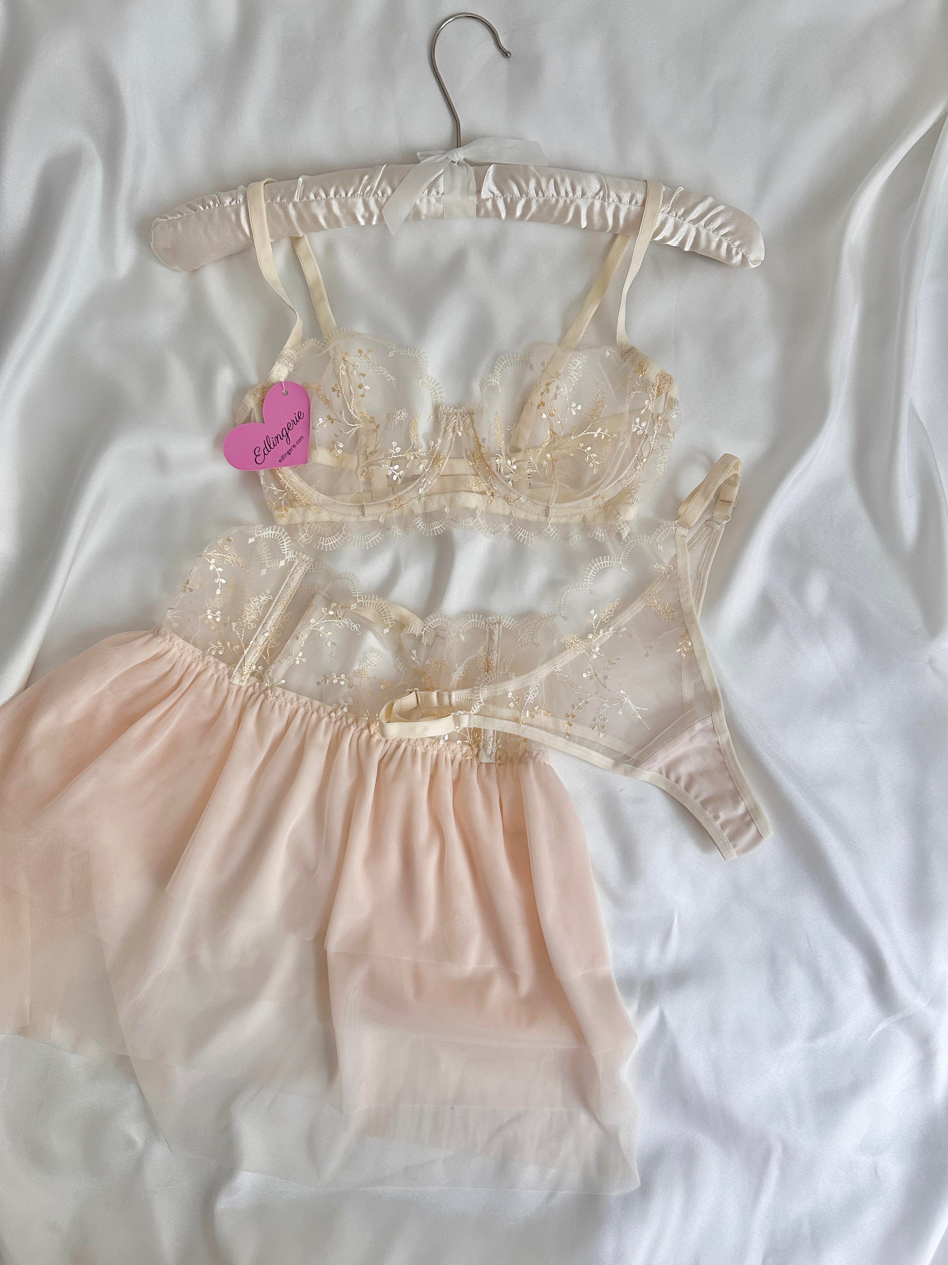 Niana Butter Yellow Etekli Bralet Takımı
