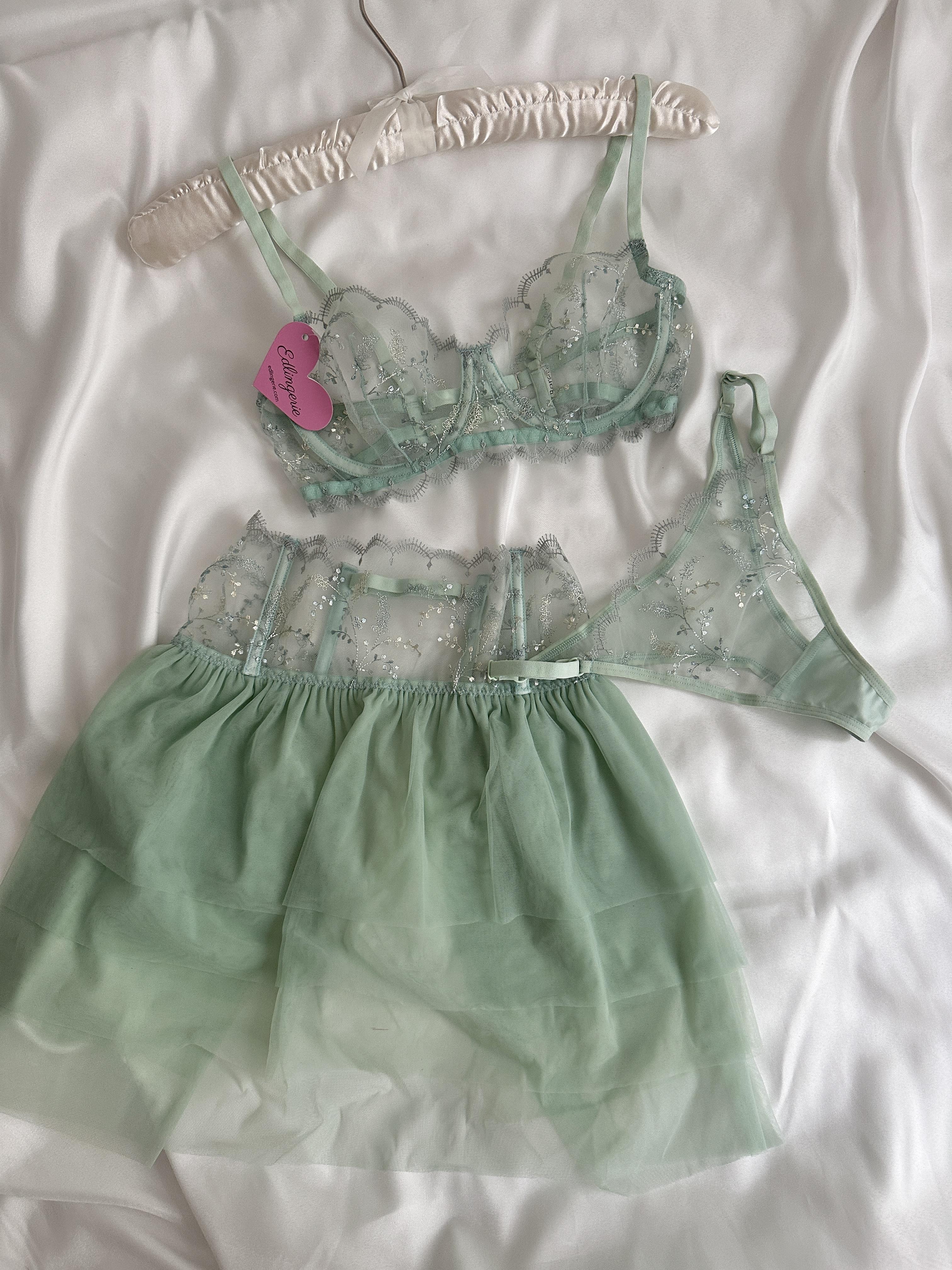 Niana Mint Yeşili Etekli Bralet Takımı